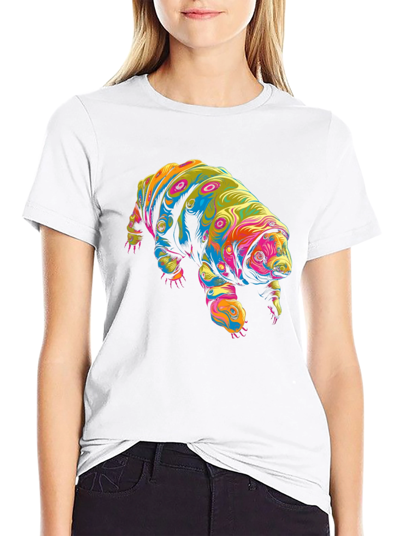 Psychedelic Tardigrade Graphic Tee - Black