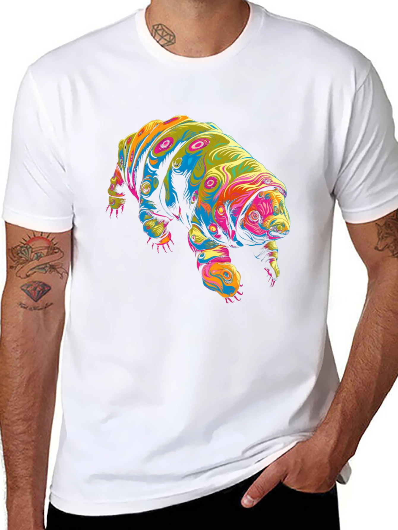 Psychedelic Tardigrade Graphic Tee - Black