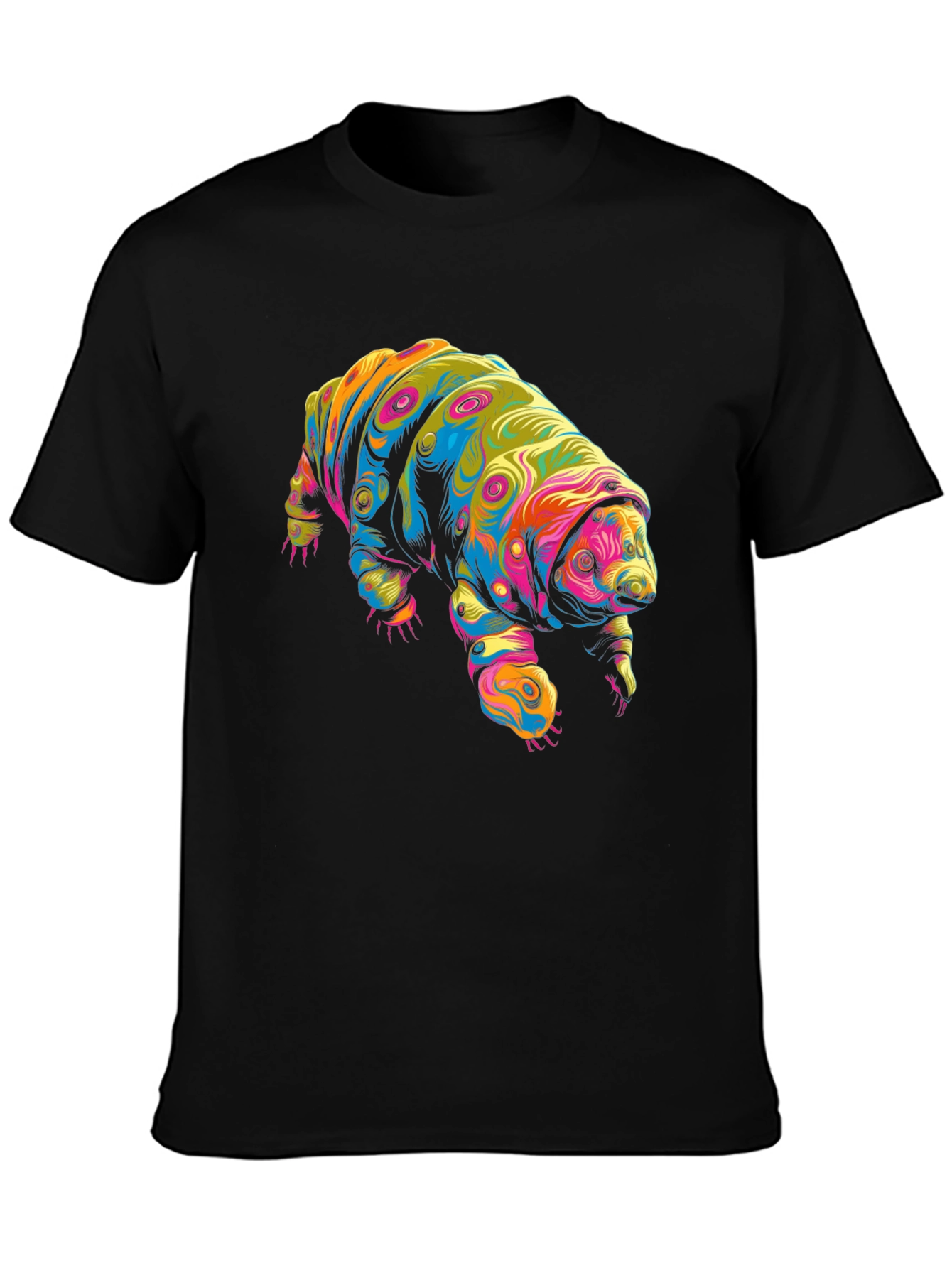 Psychedelic Tardigrade Graphic Tee - Black