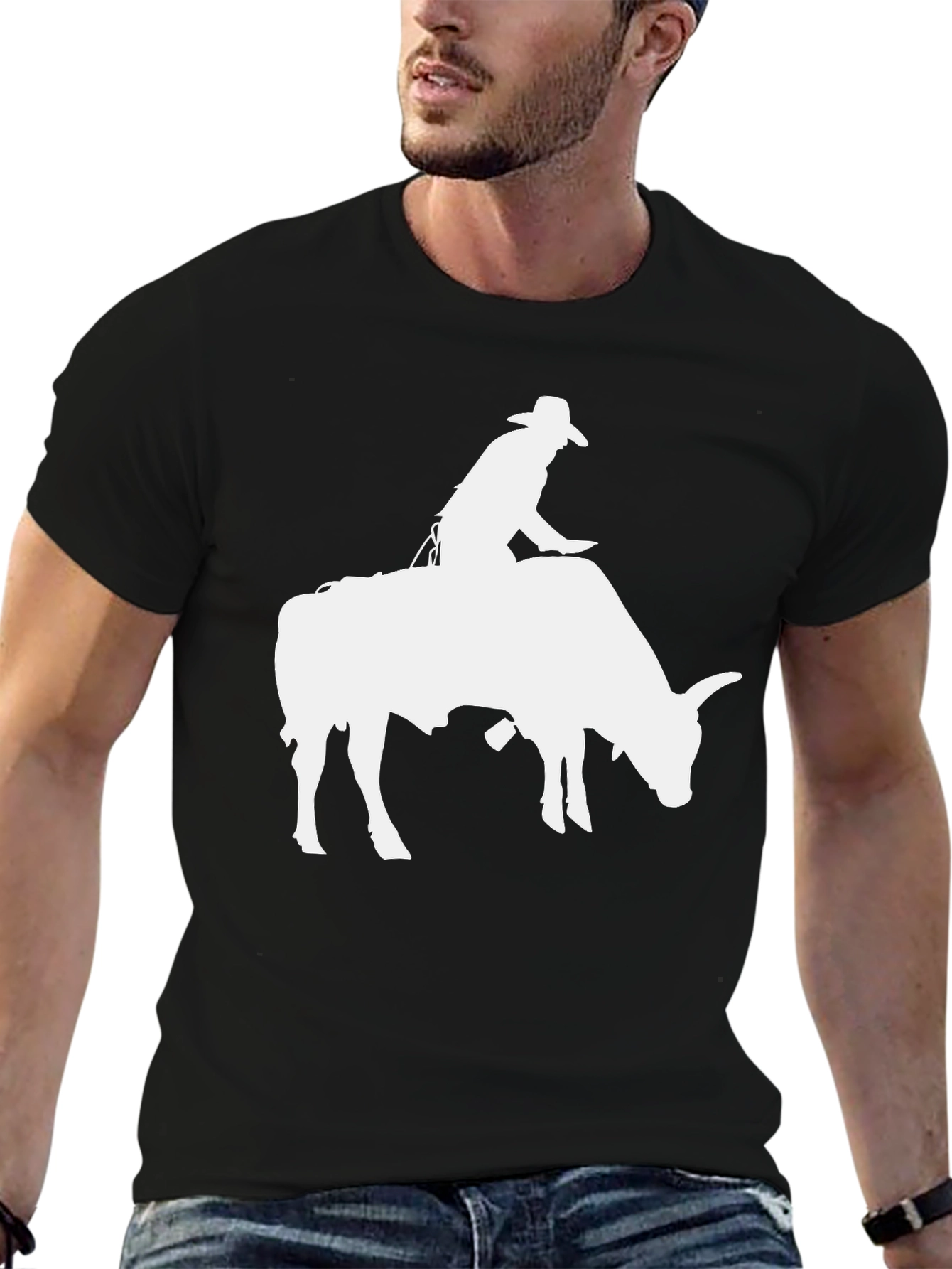 Black Bull Rider Graphic Tee