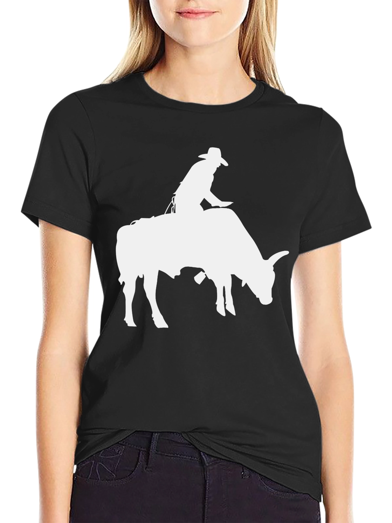 Black Bull Rider Graphic Tee