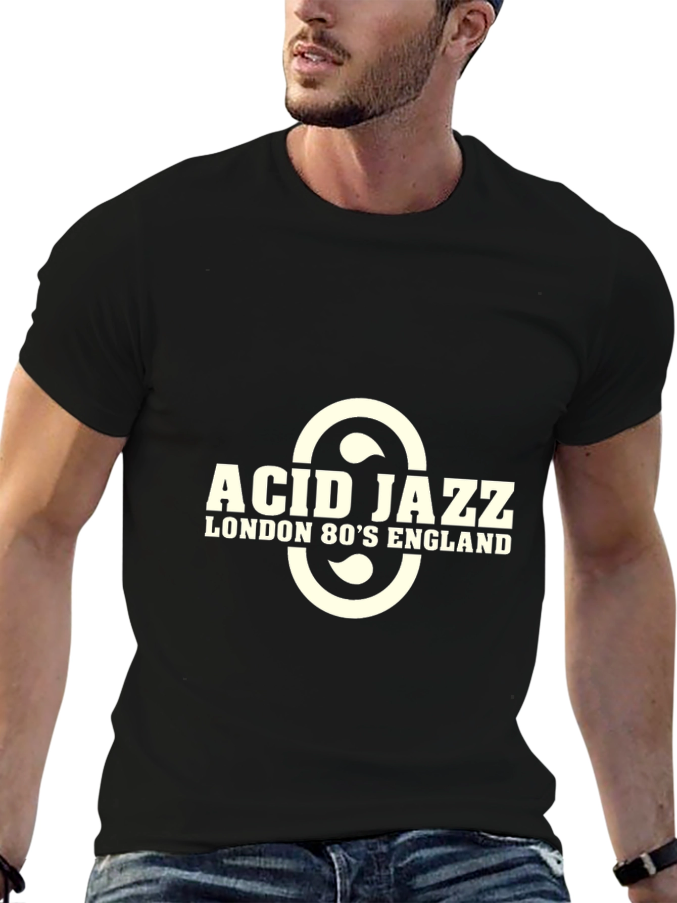 Acid Jazz London 80s England Black T-Shirt