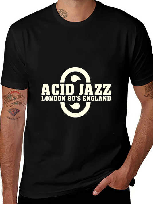 Acid Jazz London 80s England Black T-Shirt