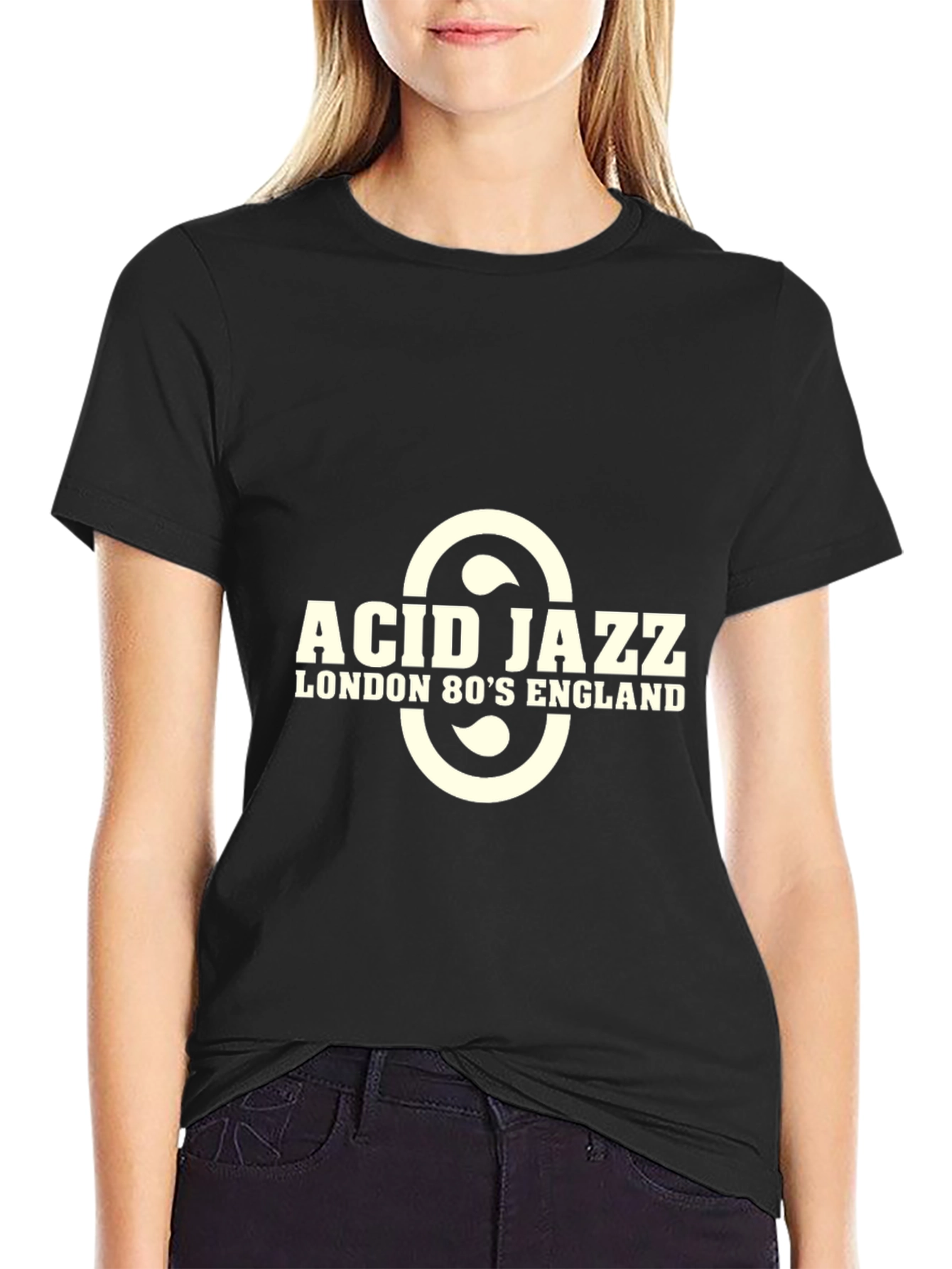 Acid Jazz London 80s England Black T-Shirt