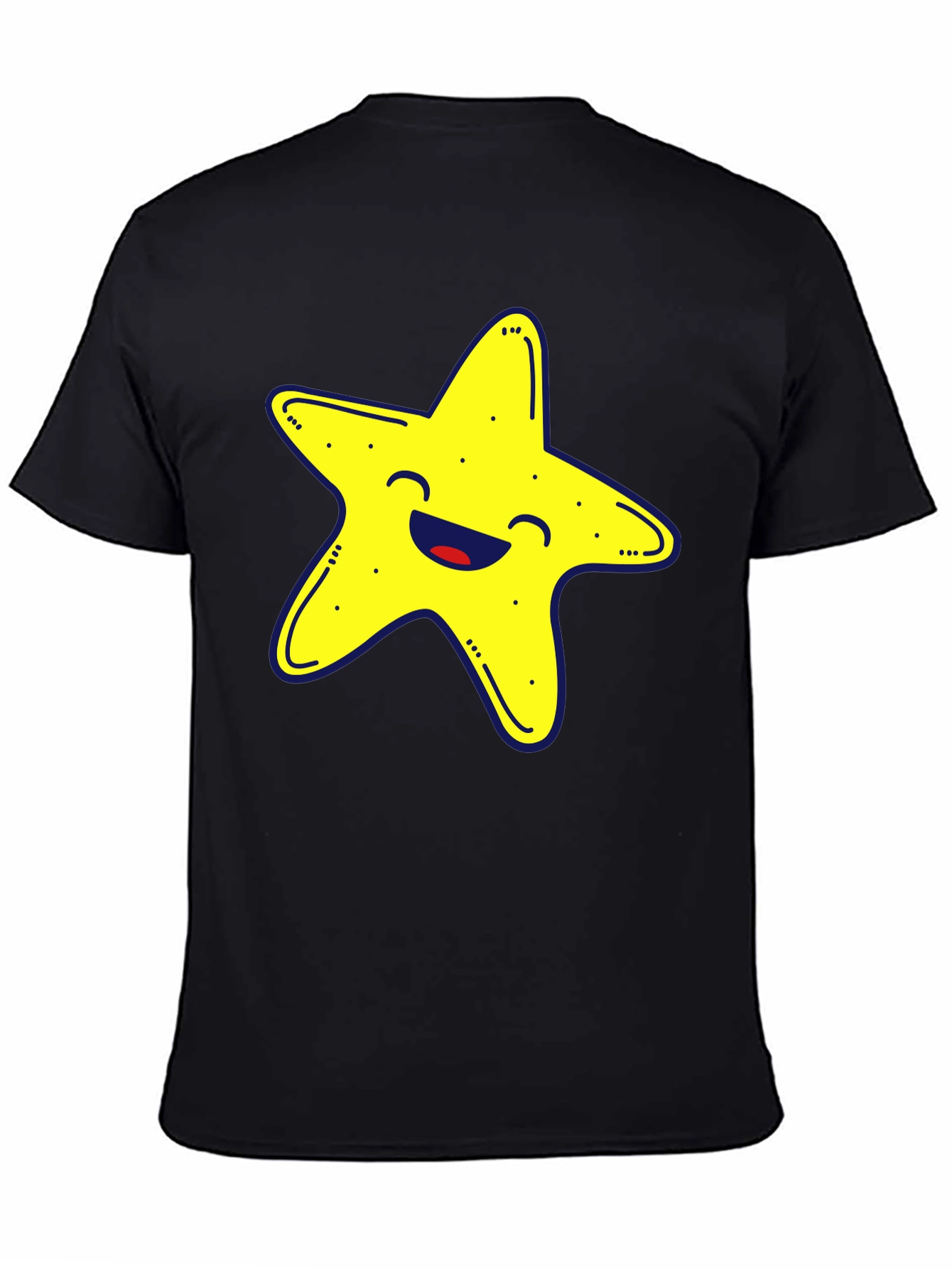 Starfish Graphic Tee - Fun & Casual Black T-Shirt