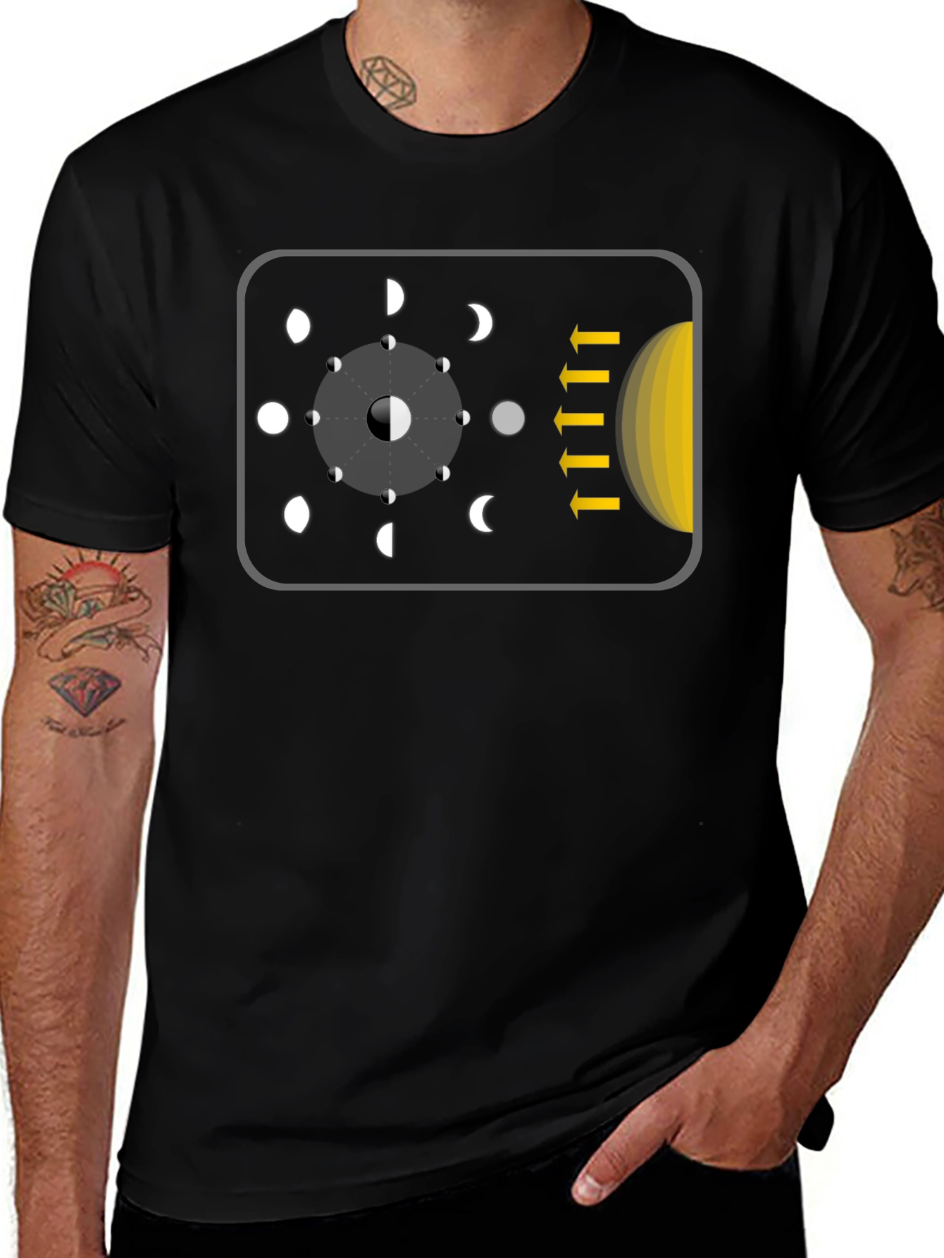 Lunar Phase T-Shirt - Astronomy Graphic Tee