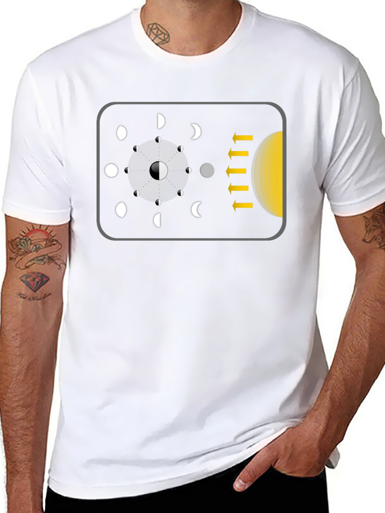 Lunar Phase T-Shirt - Astronomy Graphic Tee
