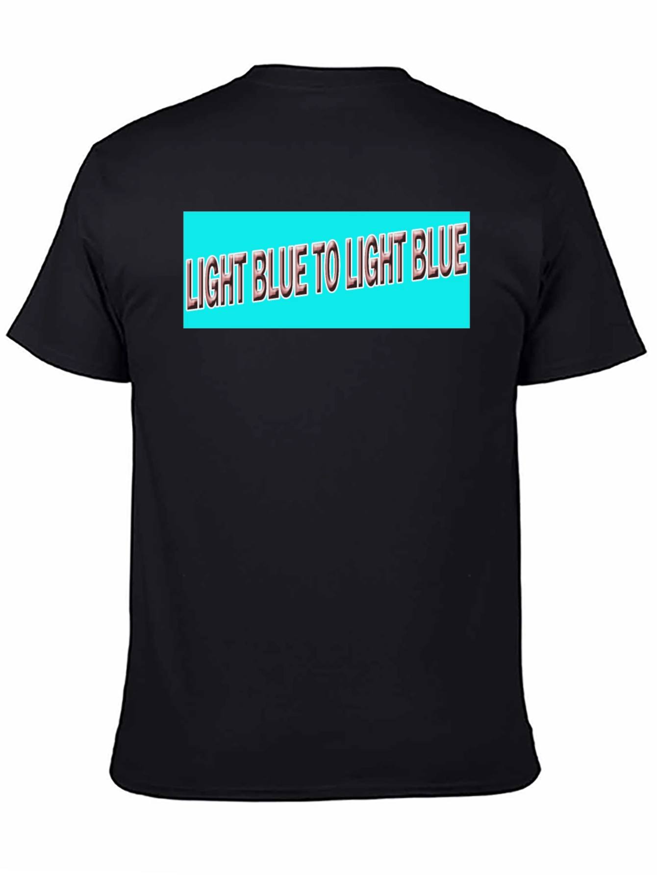 Light Blue Text Graphic Tee - Stylish Everyday Wear