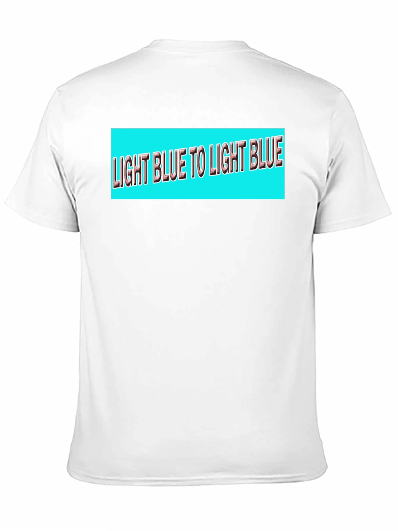 Light Blue Text Graphic Tee - Stylish Everyday Wear
