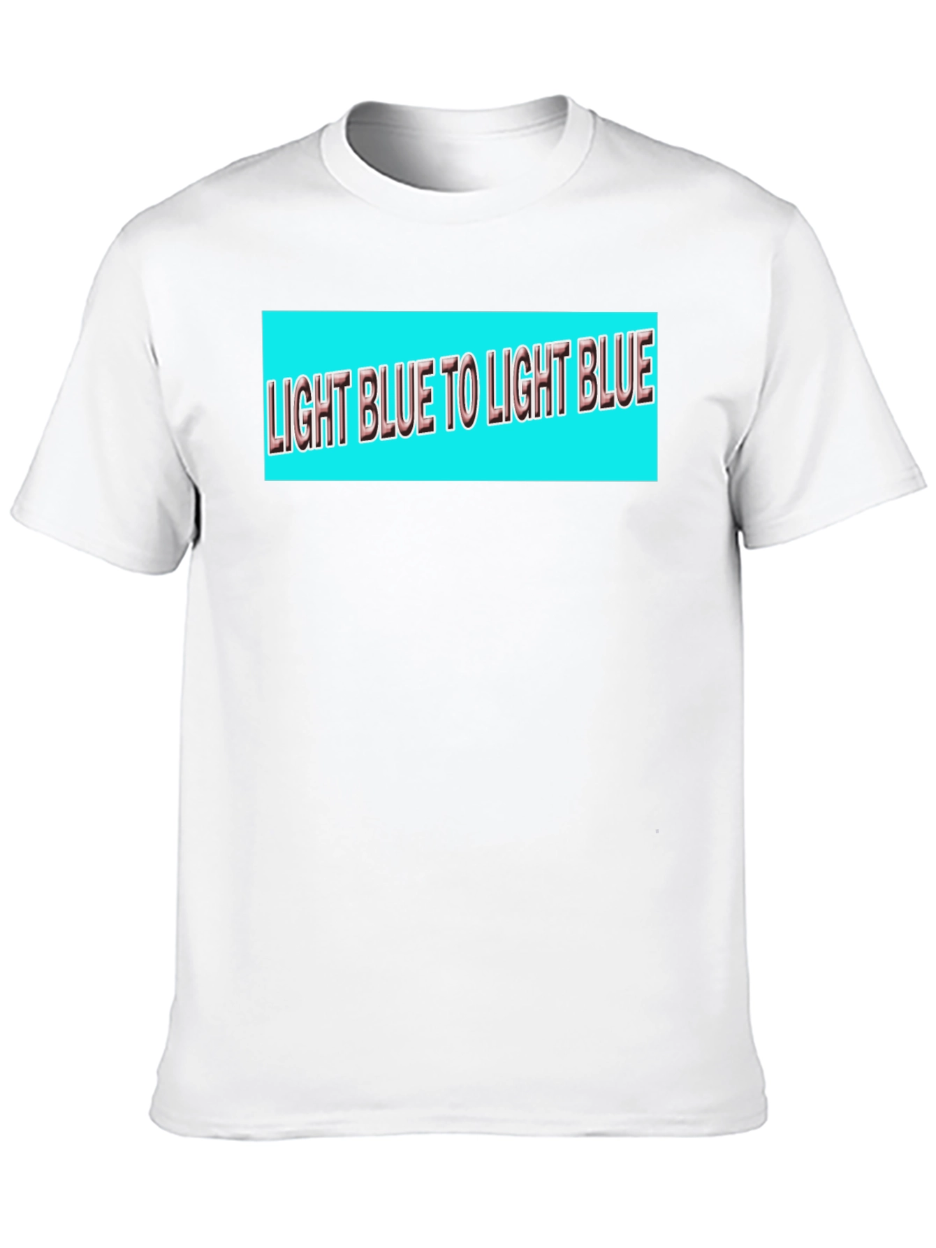 Light Blue Text Graphic Tee - Stylish Everyday Wear