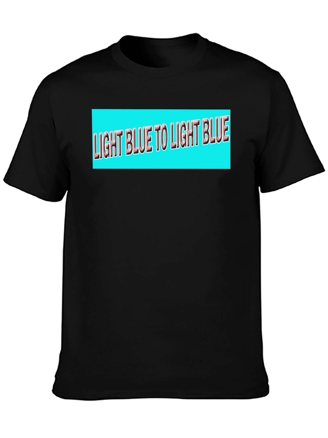 Light Blue Text Graphic Tee - Stylish Everyday Wear