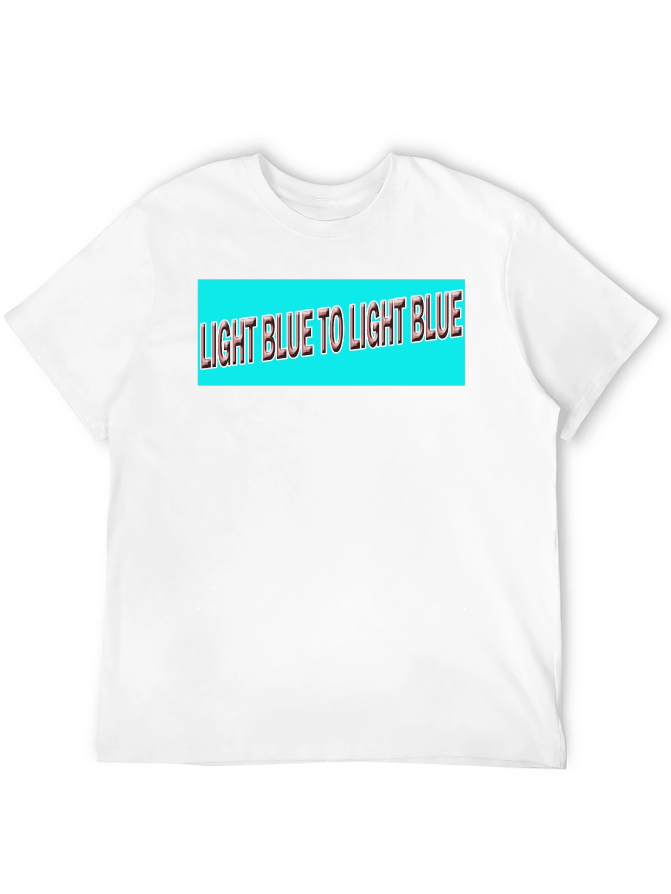 Light Blue Text Graphic Tee - Stylish Everyday Wear