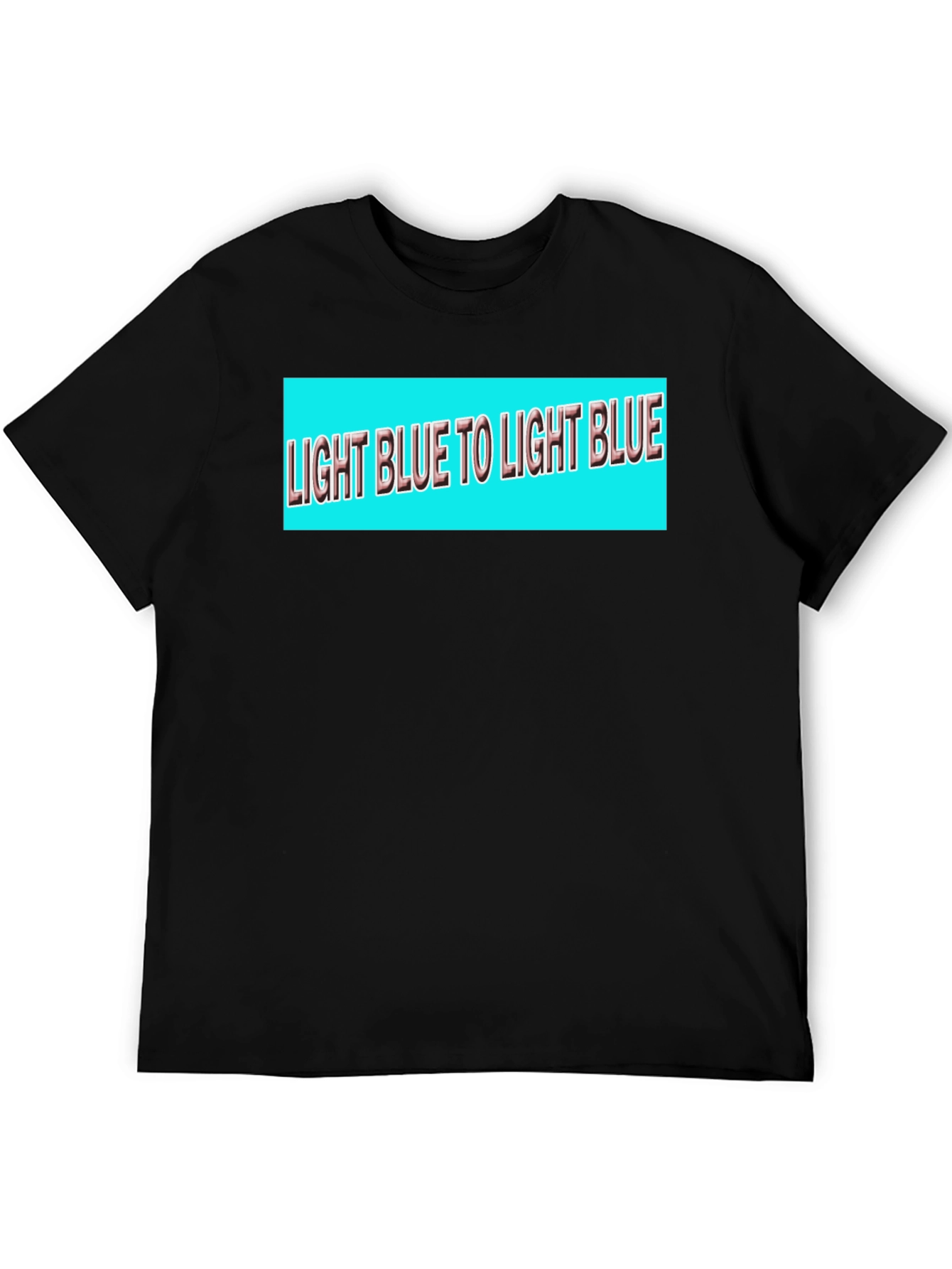 Light Blue Text Graphic Tee - Stylish Everyday Wear