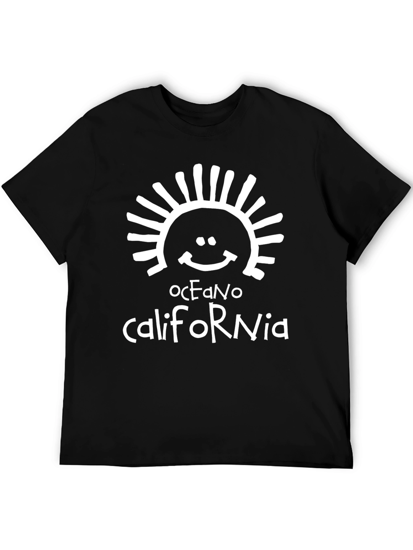 Oceano California Black Graphic T-Shirt