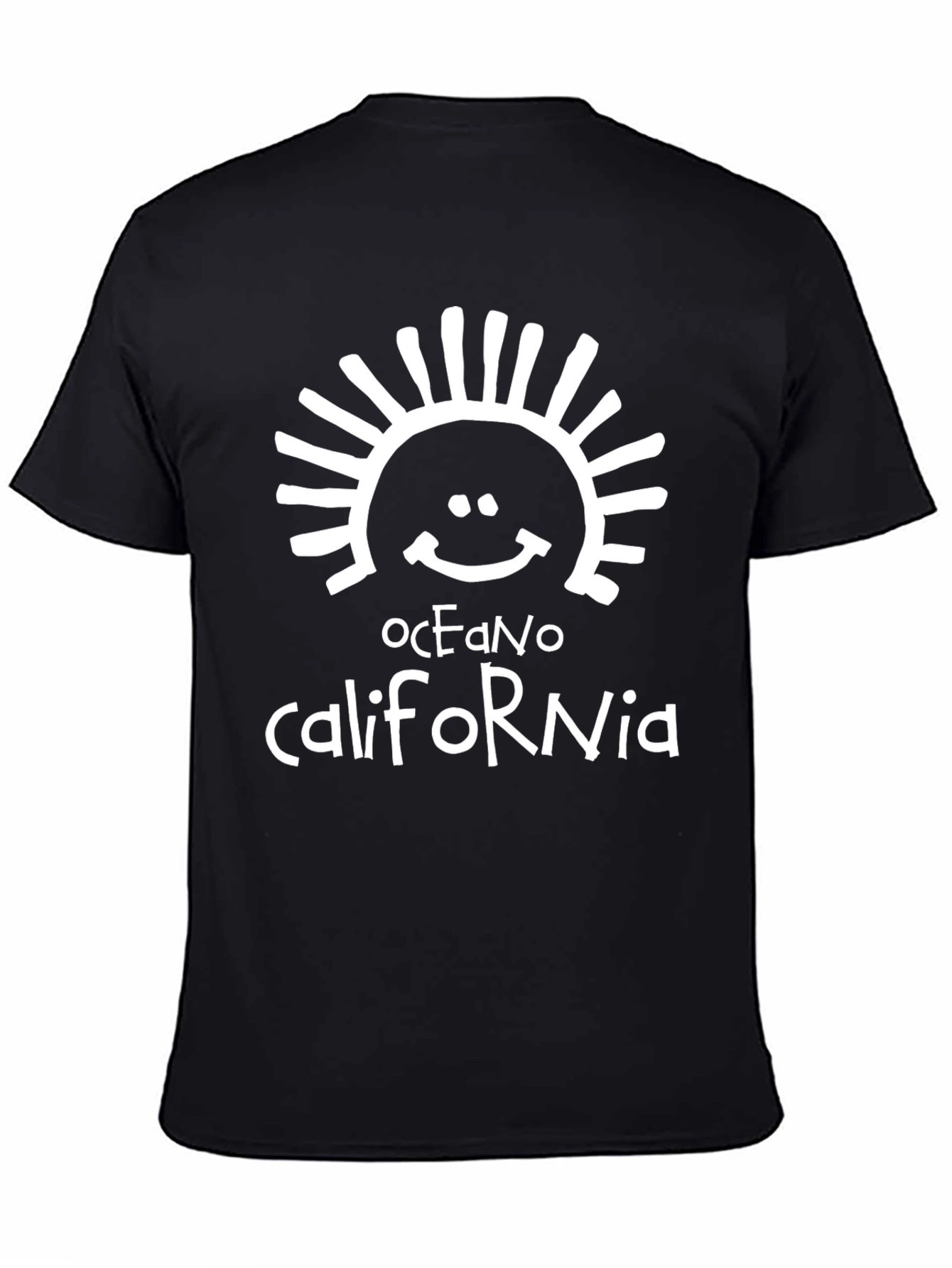 Oceano California Black Graphic T-Shirt