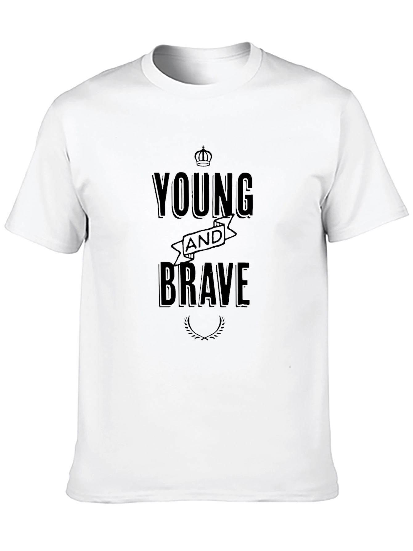 Young and Brave Graphic Tee - Classic Black T-Shirt