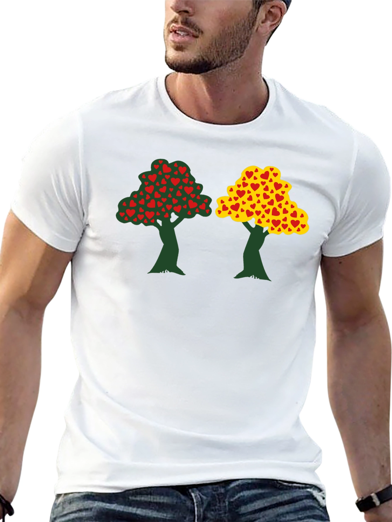 Heart Tree Graphic Tee - Unique Design
