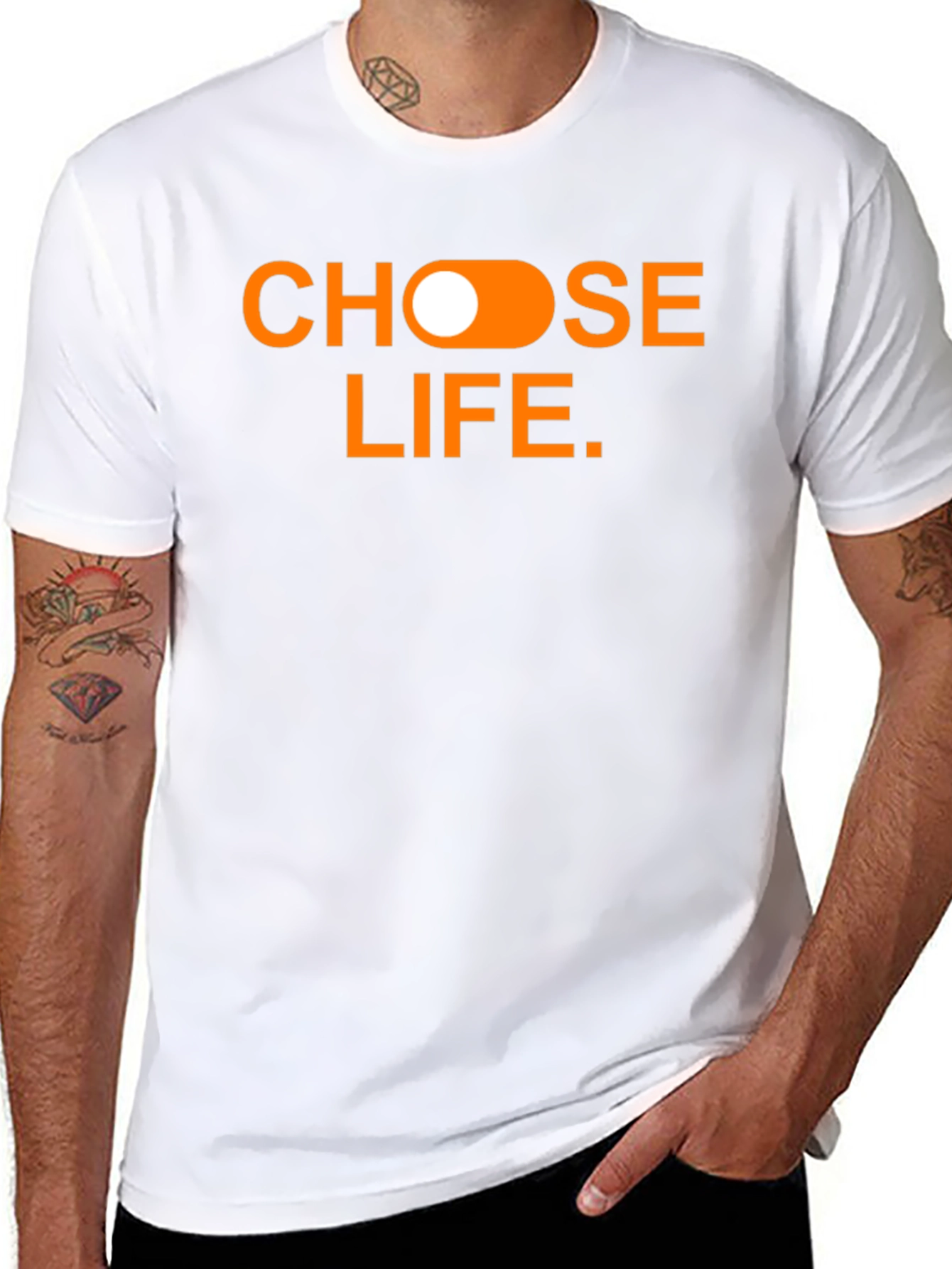 Choose Life Graphic Tee - Black Cotton T-Shirt