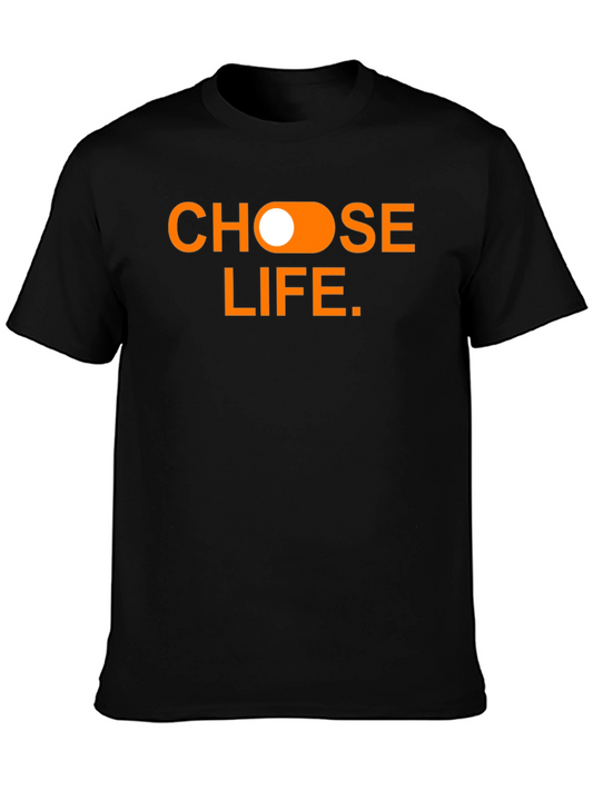 Choose Life Graphic Tee - Black Cotton T-Shirt