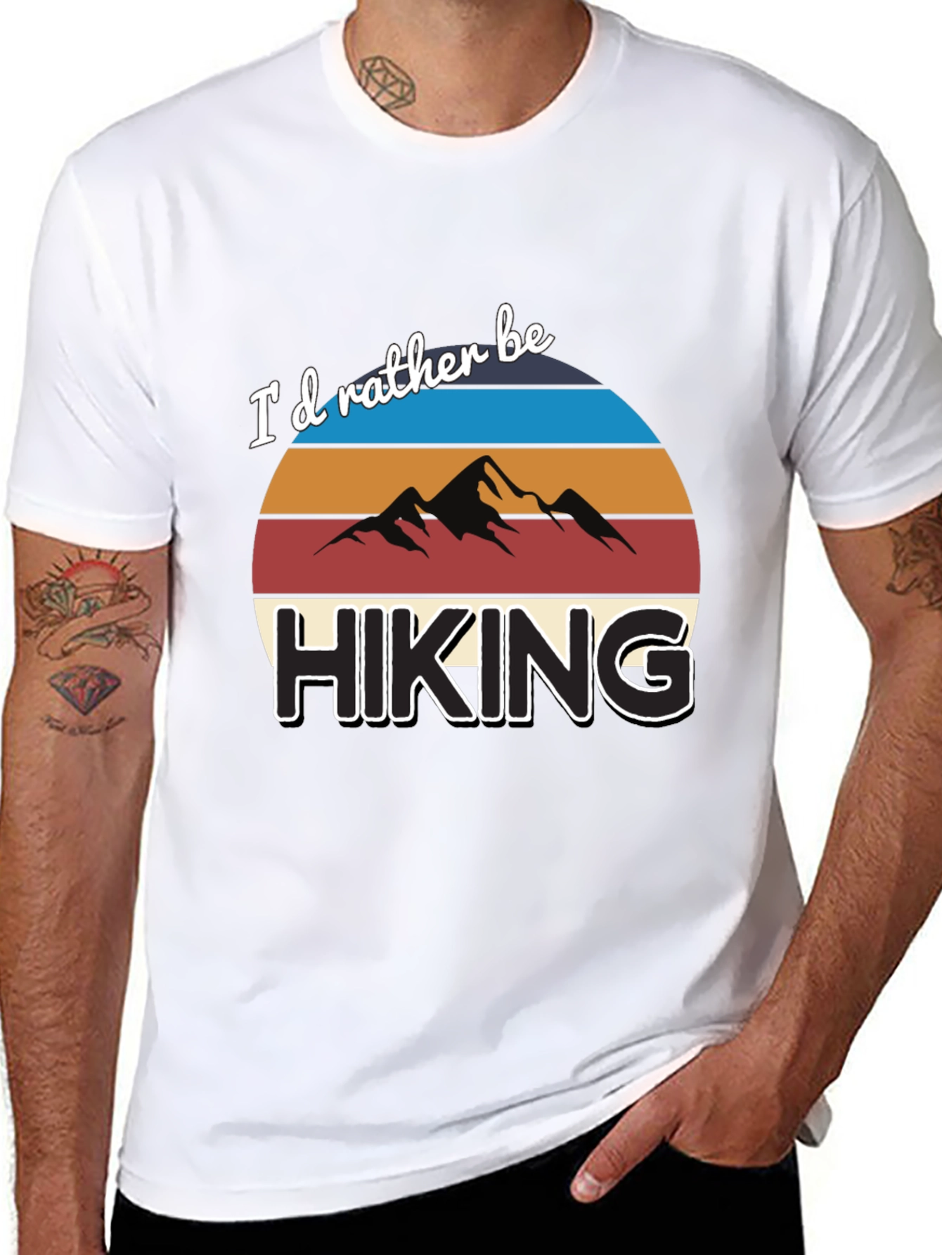 Hiking T-Shirt: Id Rather Be Hiking Graphic Tee