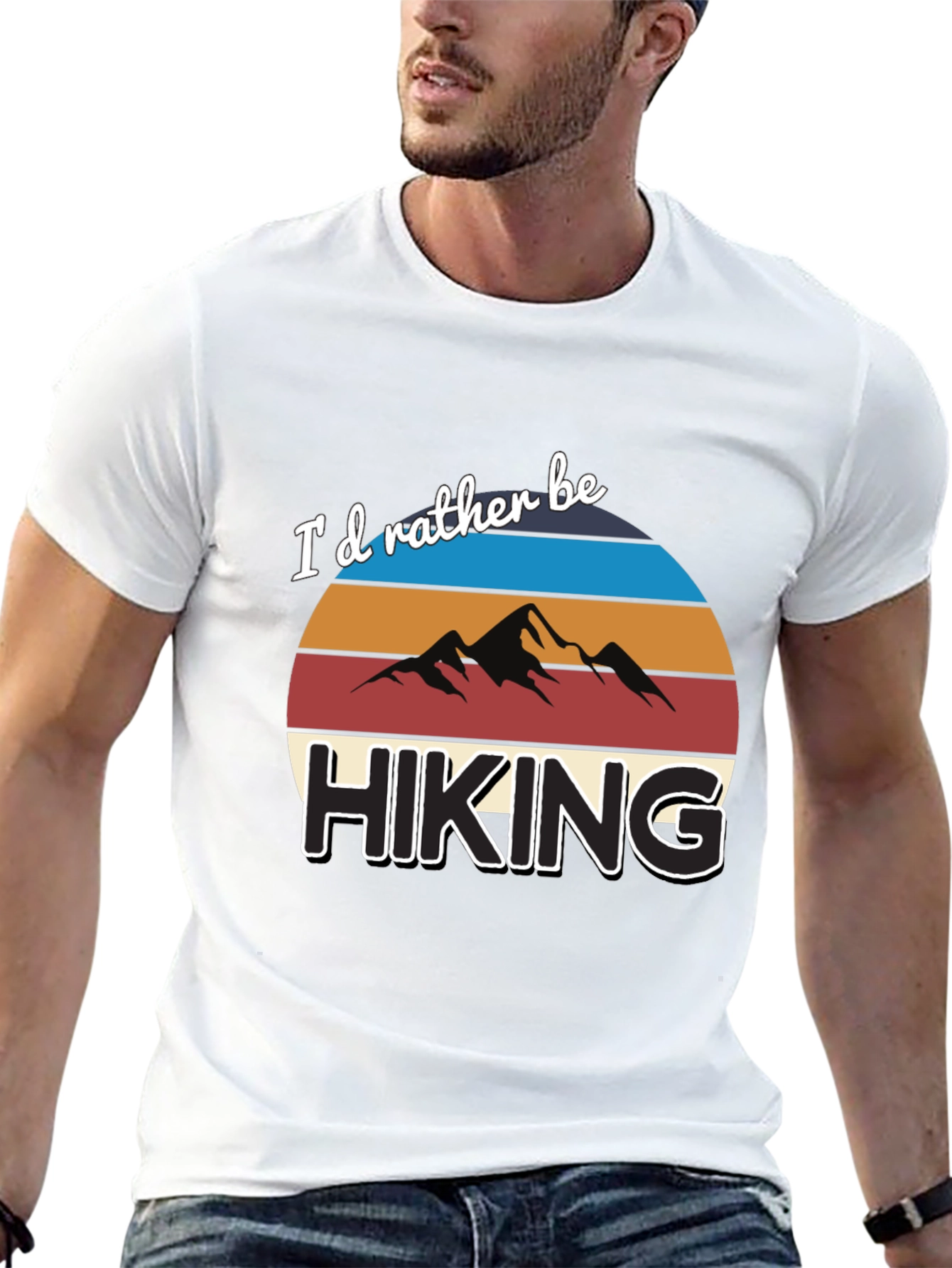 Hiking T-Shirt: Id Rather Be Hiking Graphic Tee
