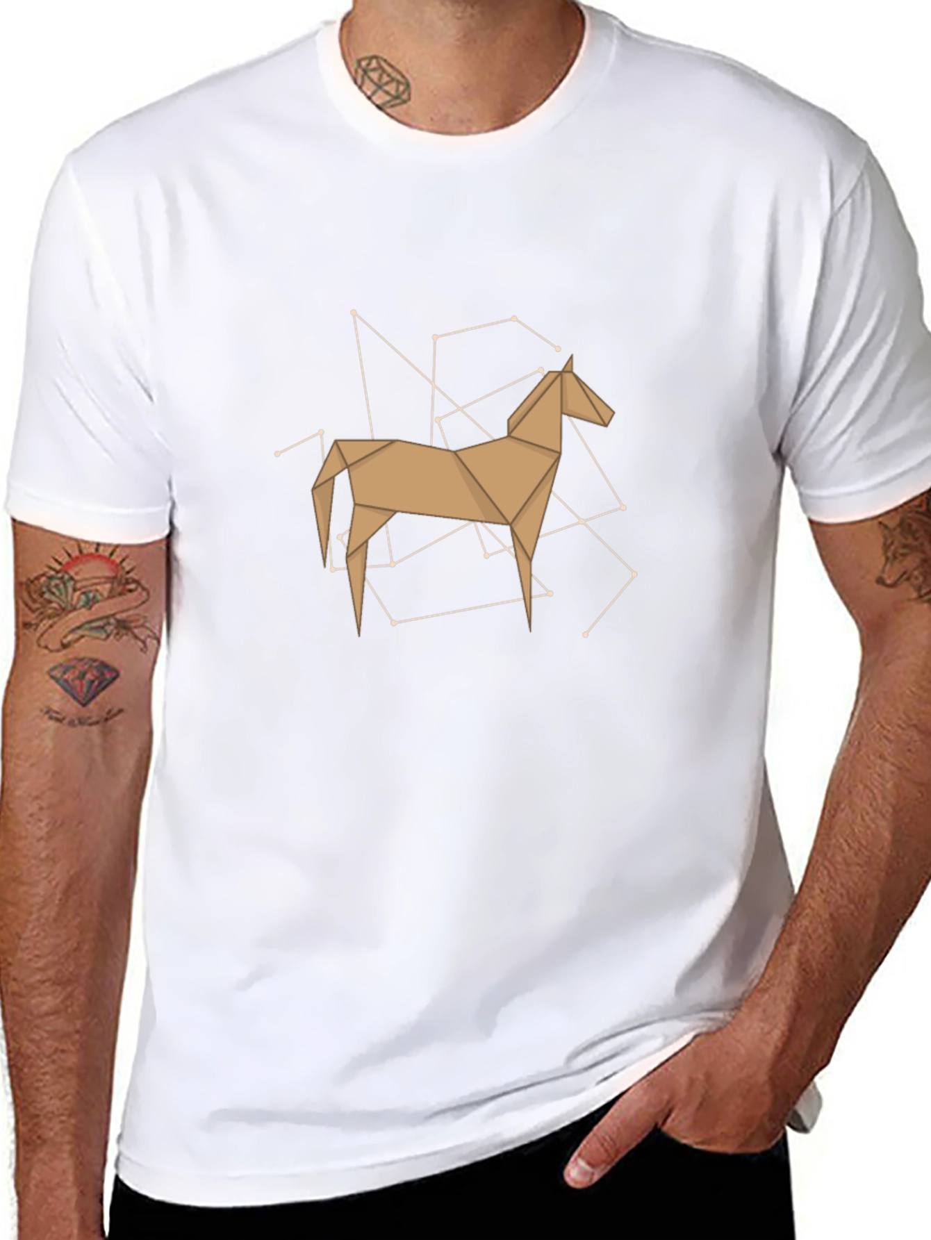 Geometric Horse T-Shirt - Stylish & Modern