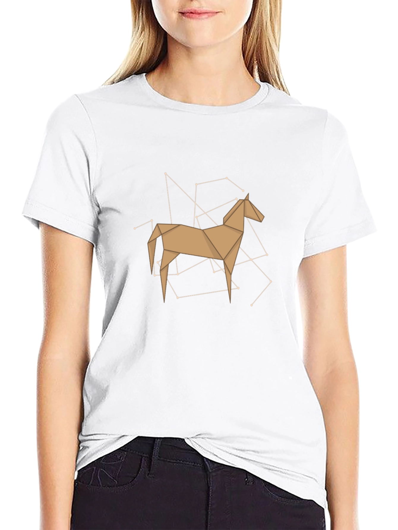 Geometric Horse T-Shirt - Stylish & Modern