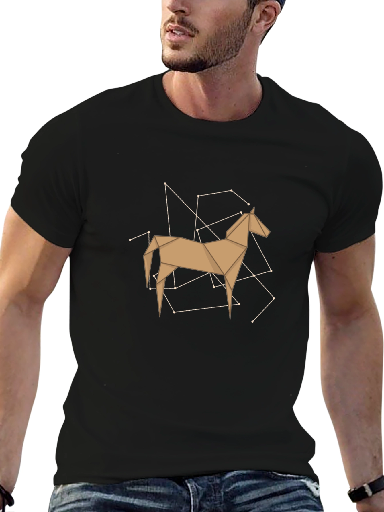 Geometric Horse T-Shirt - Stylish & Modern