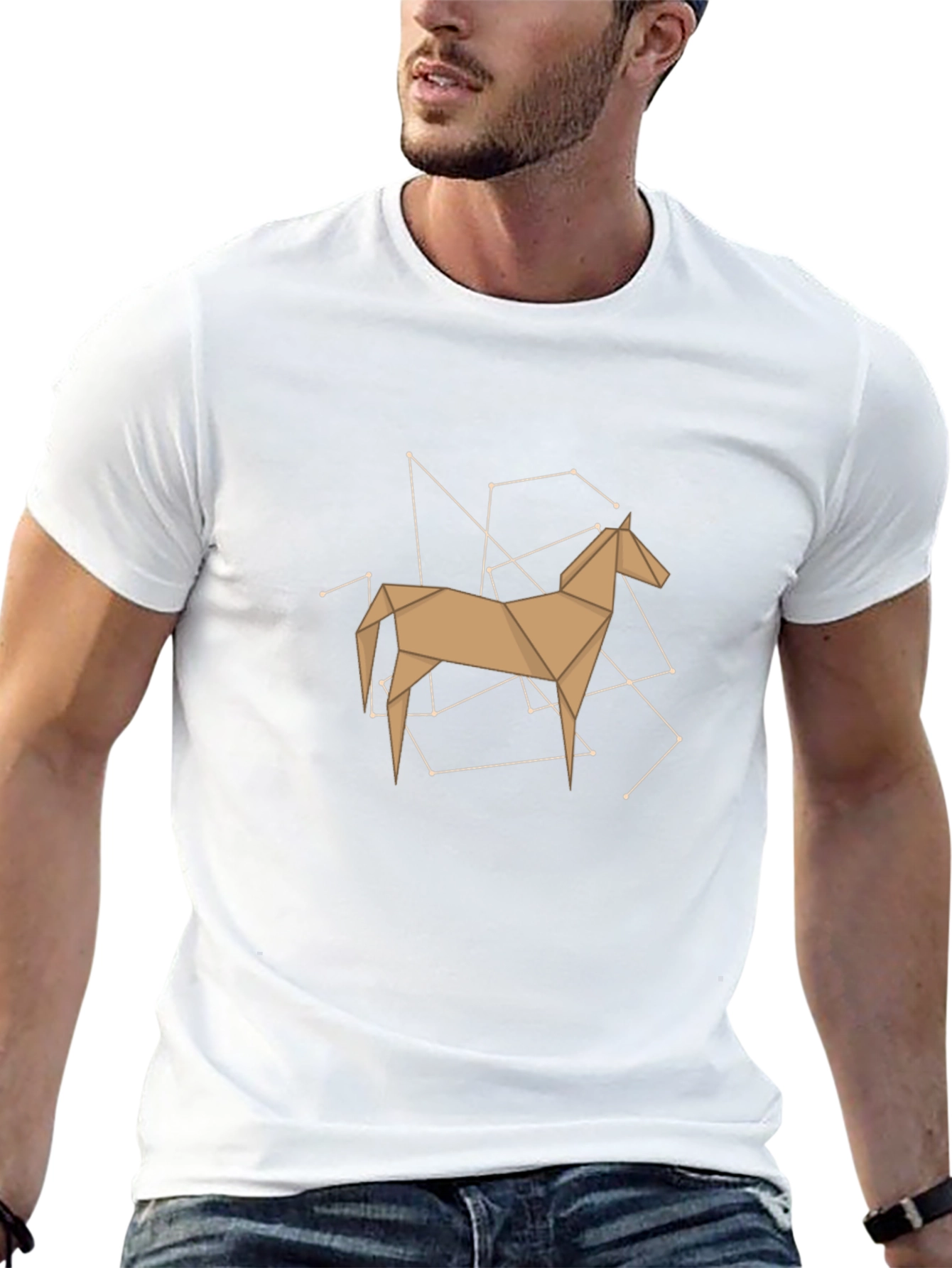 Geometric Horse T-Shirt - Stylish & Modern