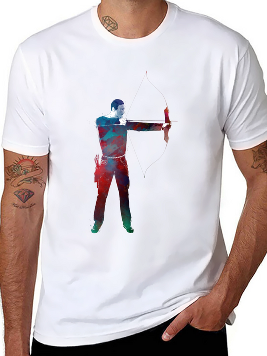 Archery Watercolor Graphic Tee - Black
