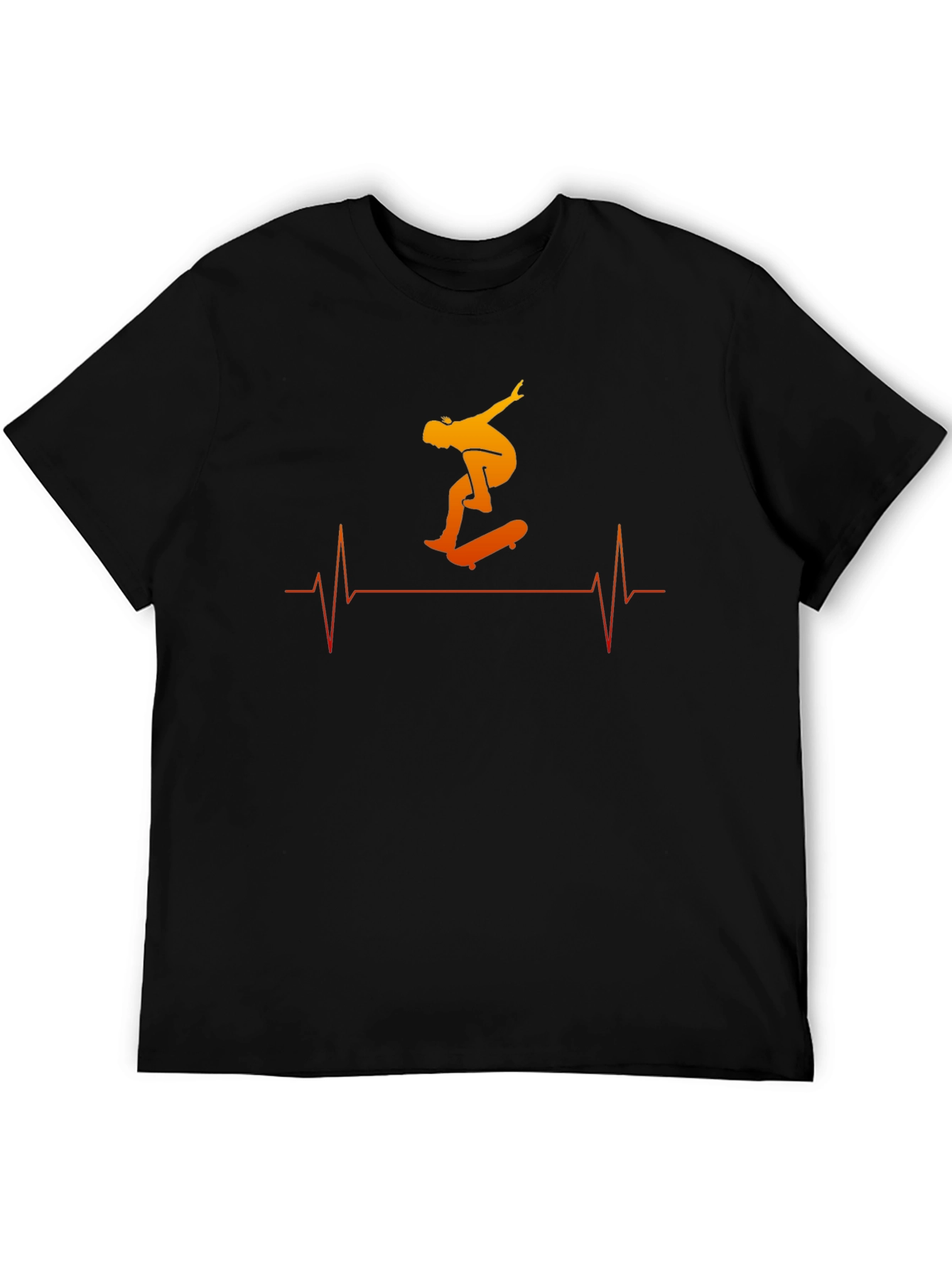 Skateboarding Heartbeat Tee - Cool Graphic T-Shirt