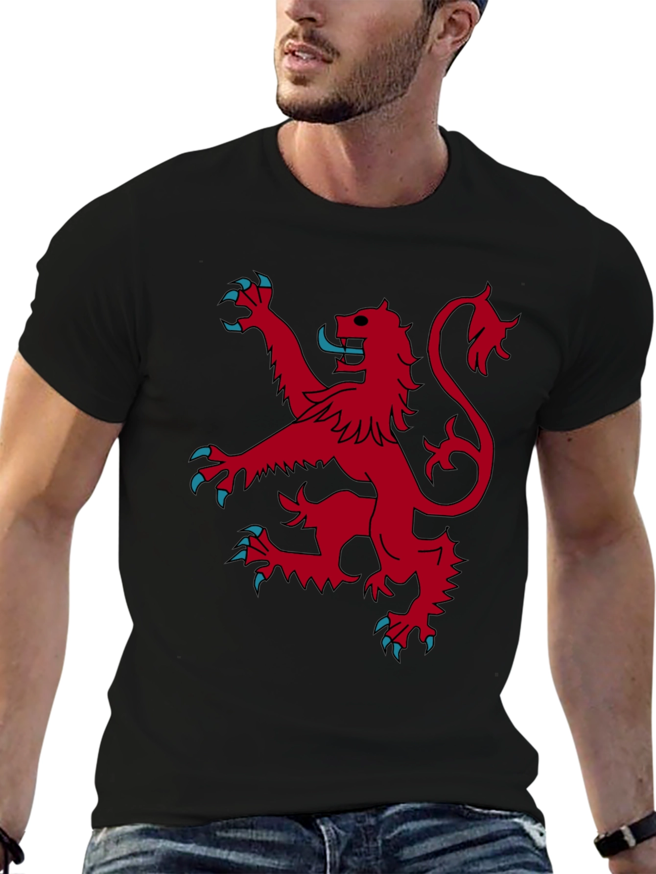 Red Lion Rampant Graphic Black T-Shirt