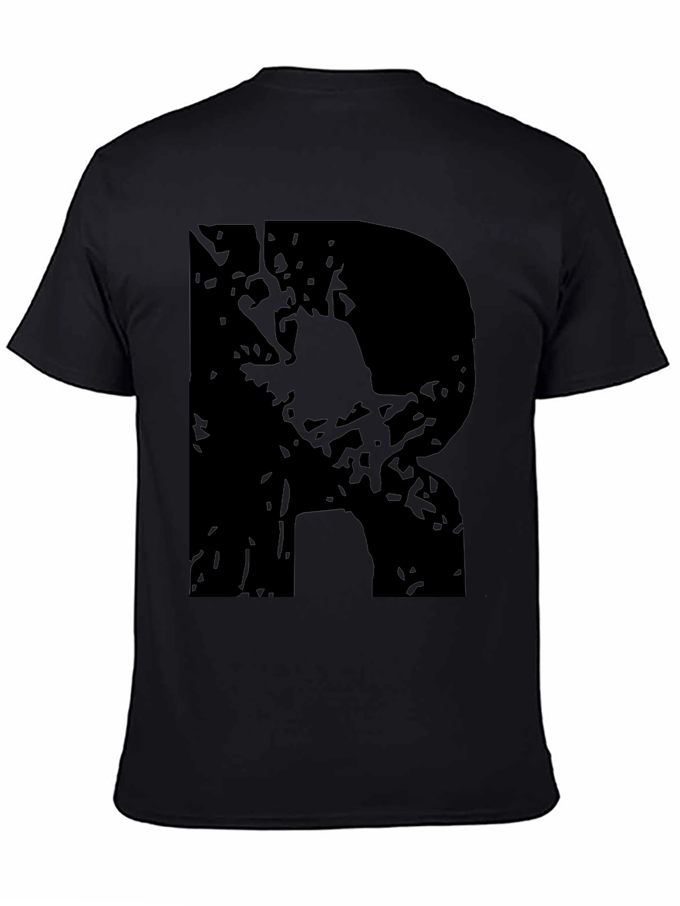 Black R Graphic Tee - Casual Style