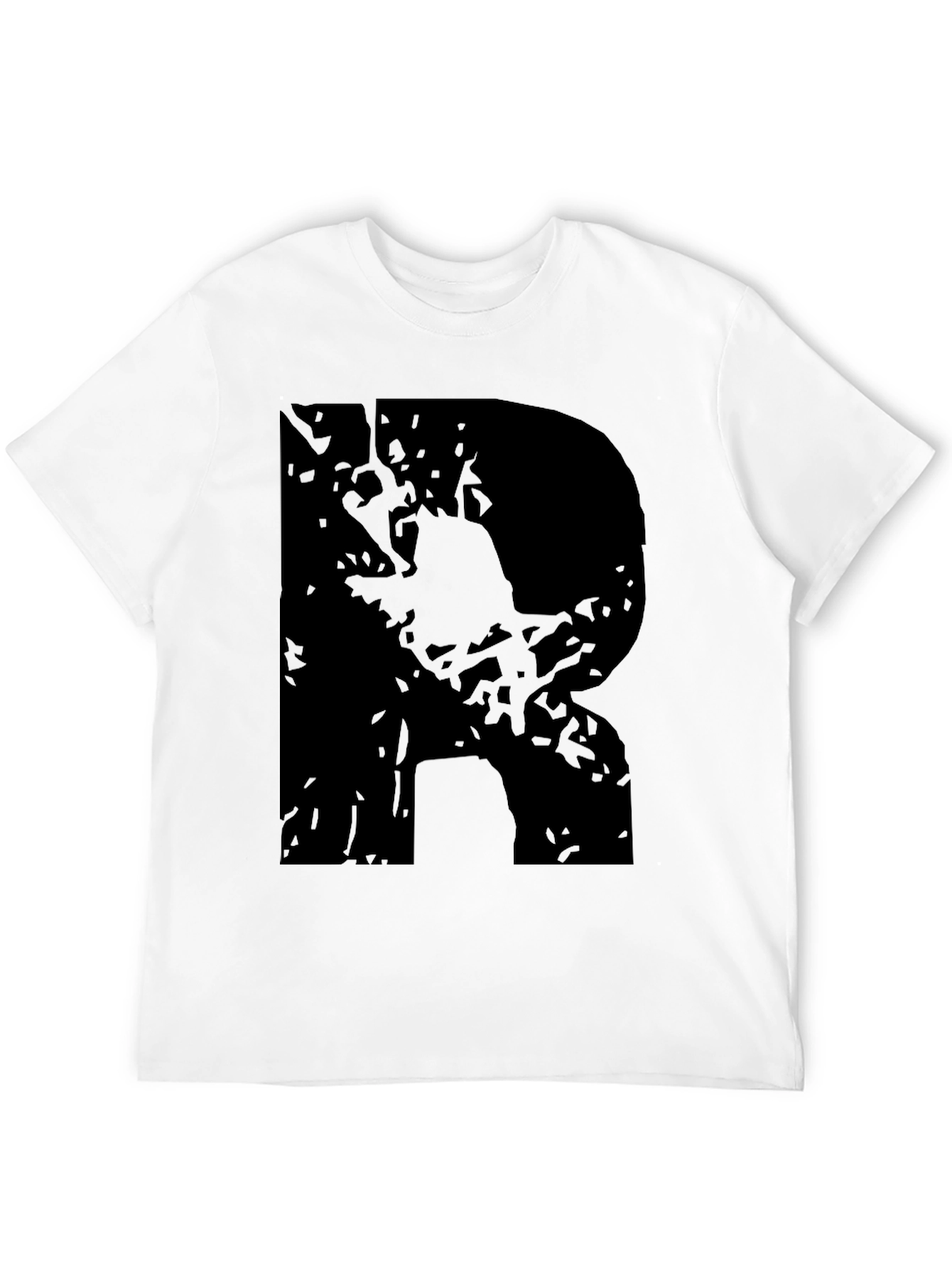 Black R Graphic Tee - Casual Style