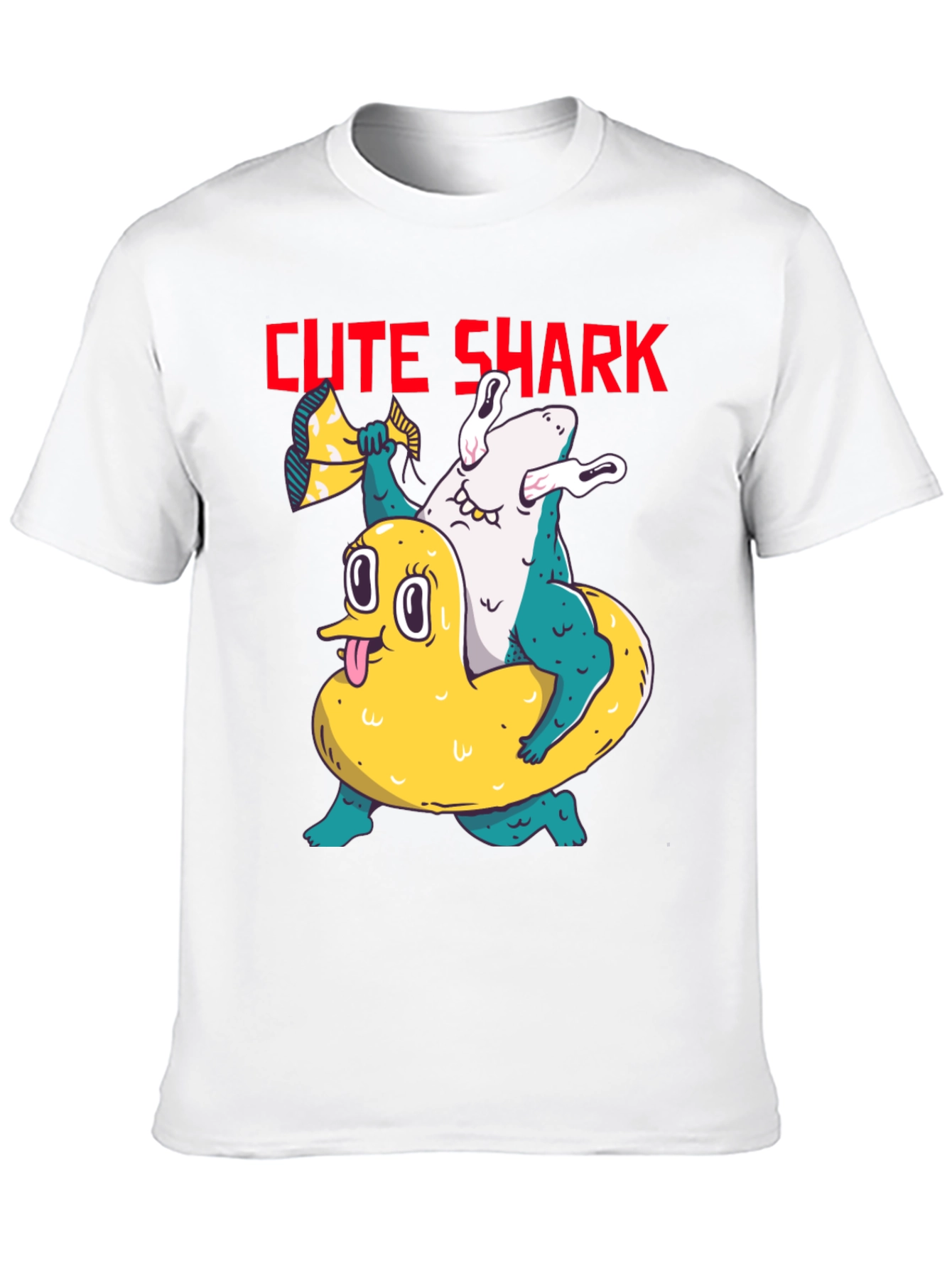 Cute Shark Graphic T-Shirt - Unisex Black Tee