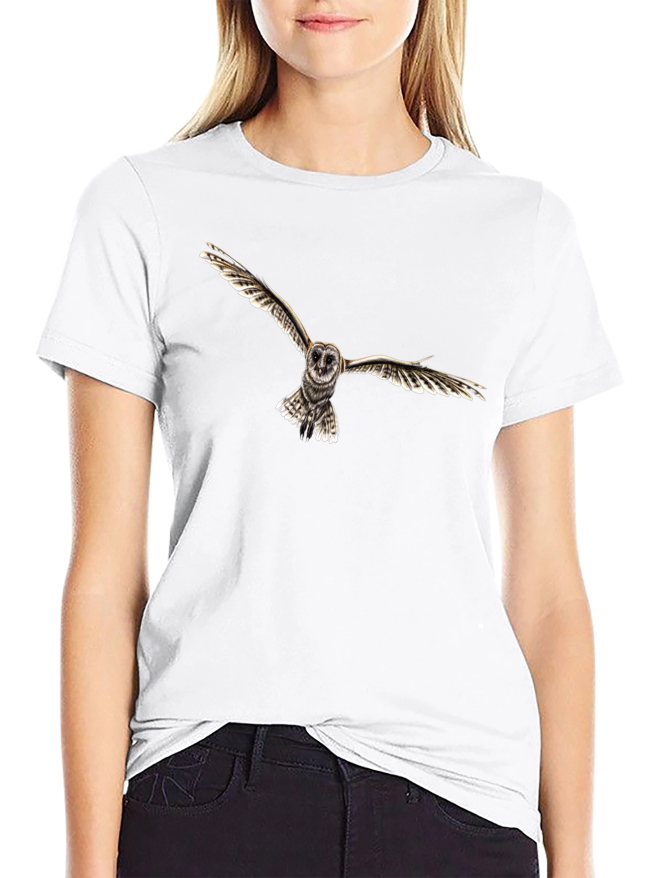 Owl Graphic Black T-Shirt