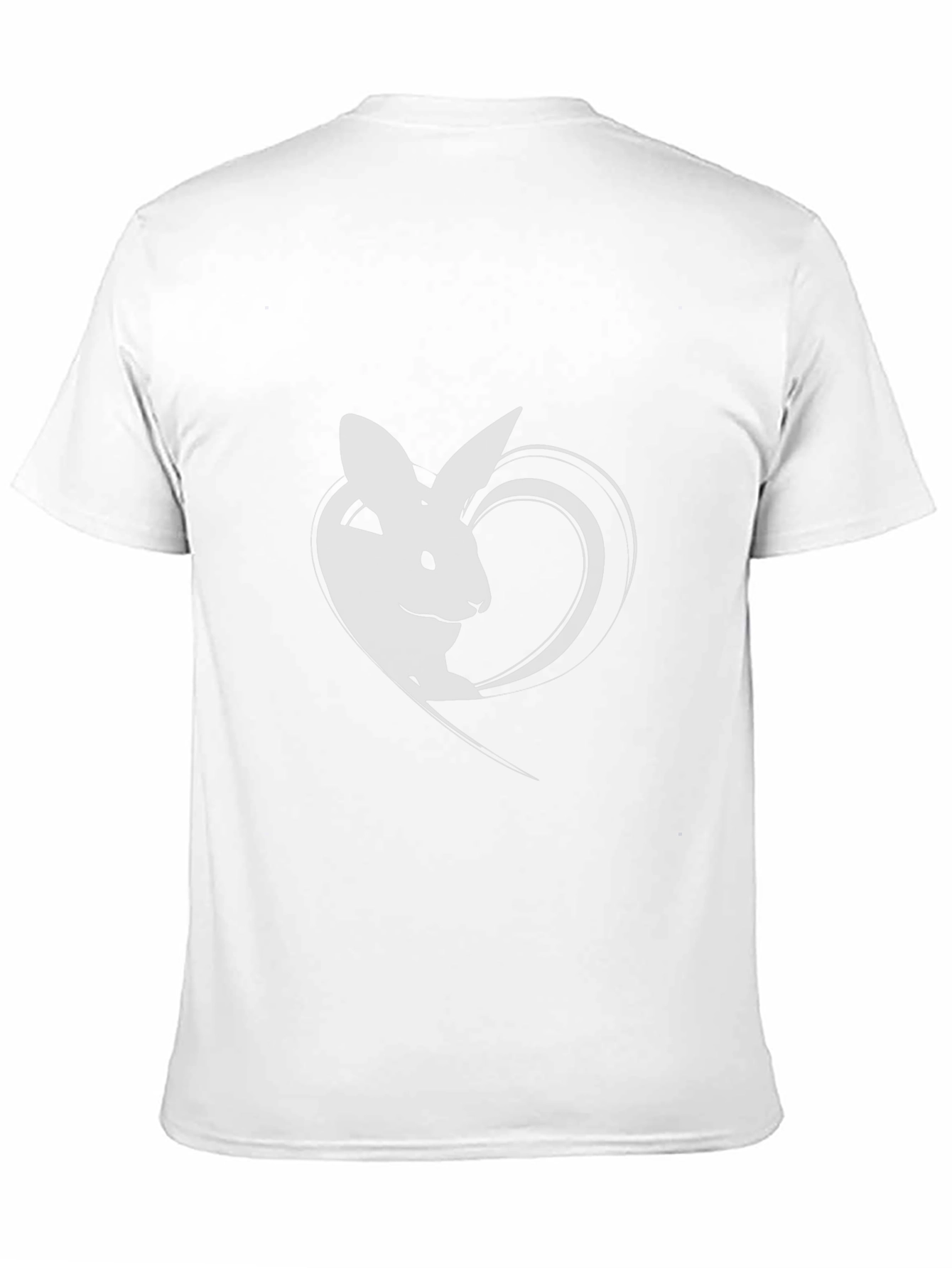 Rabbit Heart Graphic Tee - Soft Black Cotton
