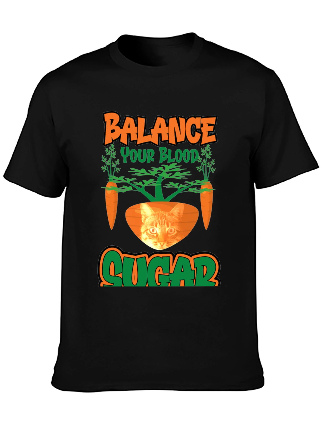 Balance Blood Sugar Cat Carrot T-Shirt