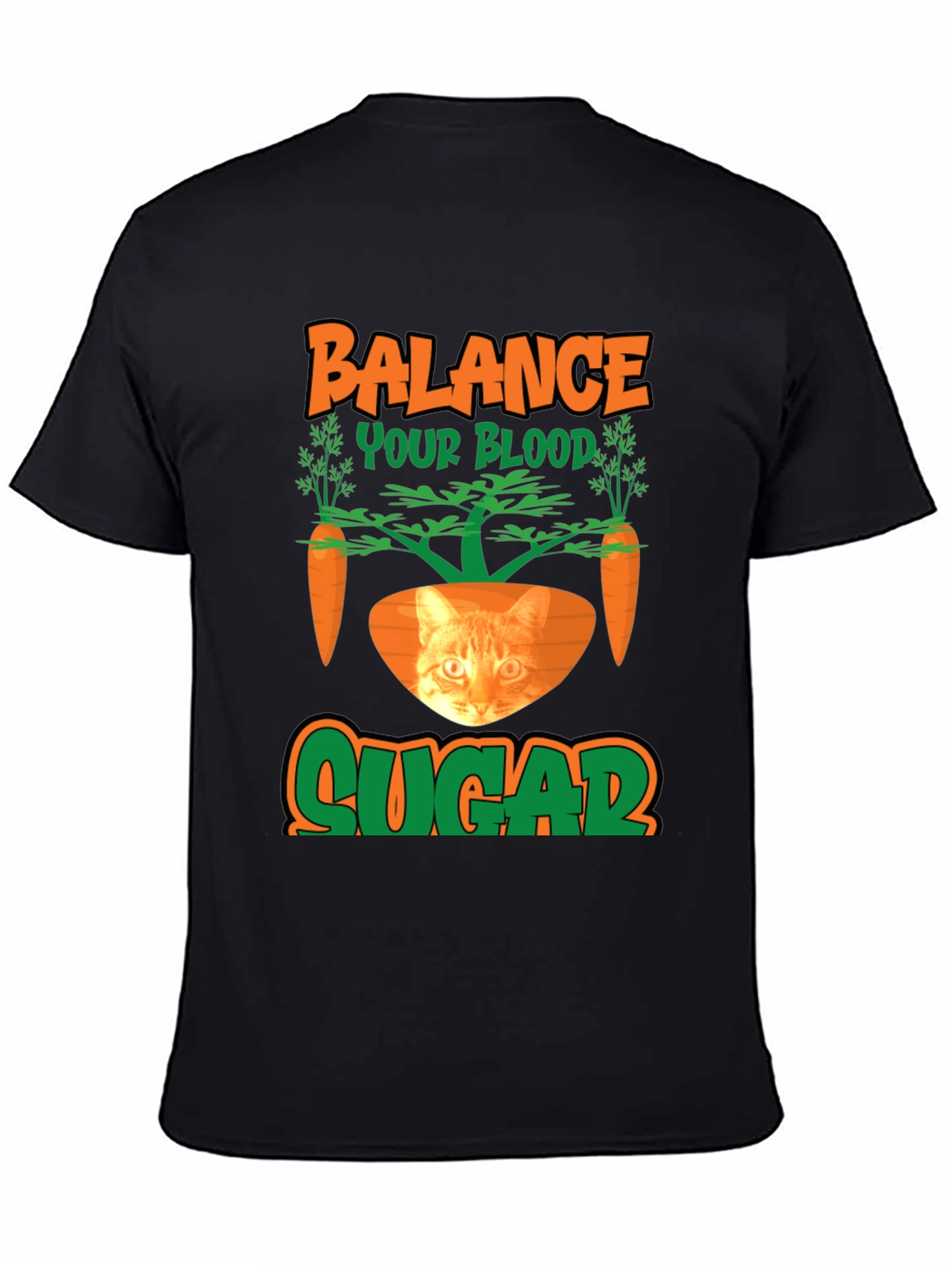 Balance Blood Sugar Cat Carrot T-Shirt