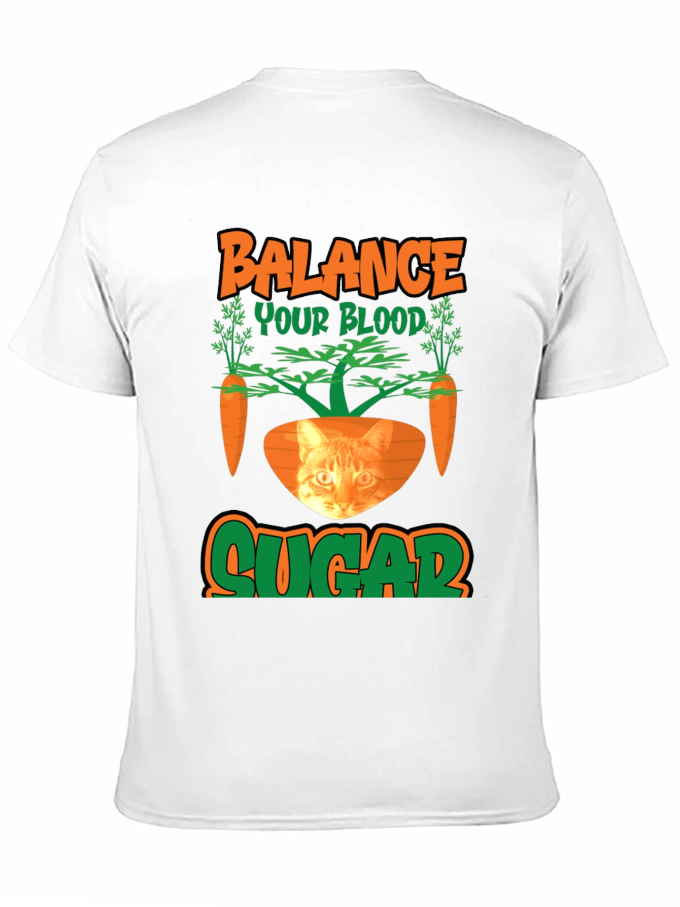 Balance Blood Sugar Cat Carrot T-Shirt