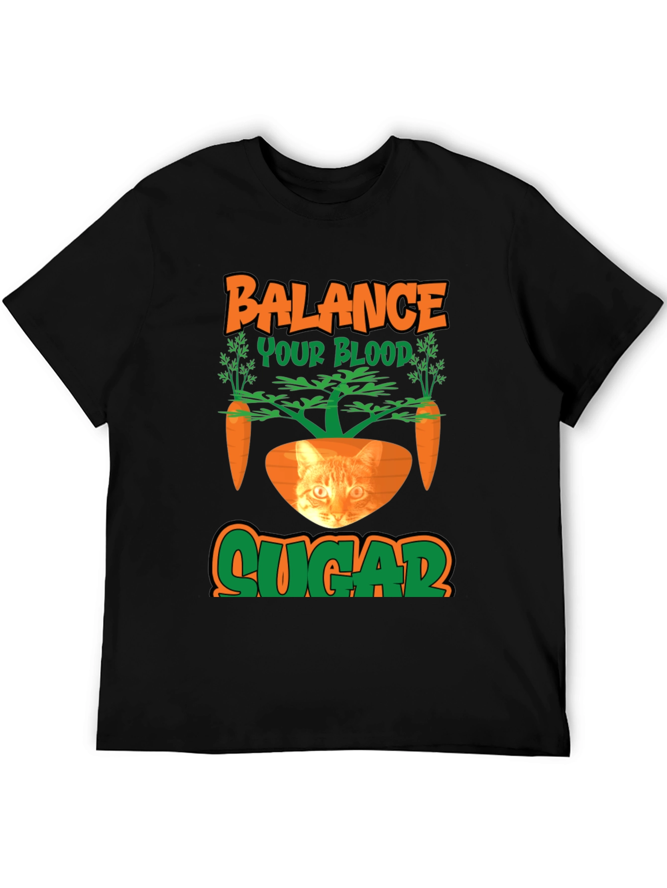 Balance Blood Sugar Cat Carrot T-Shirt