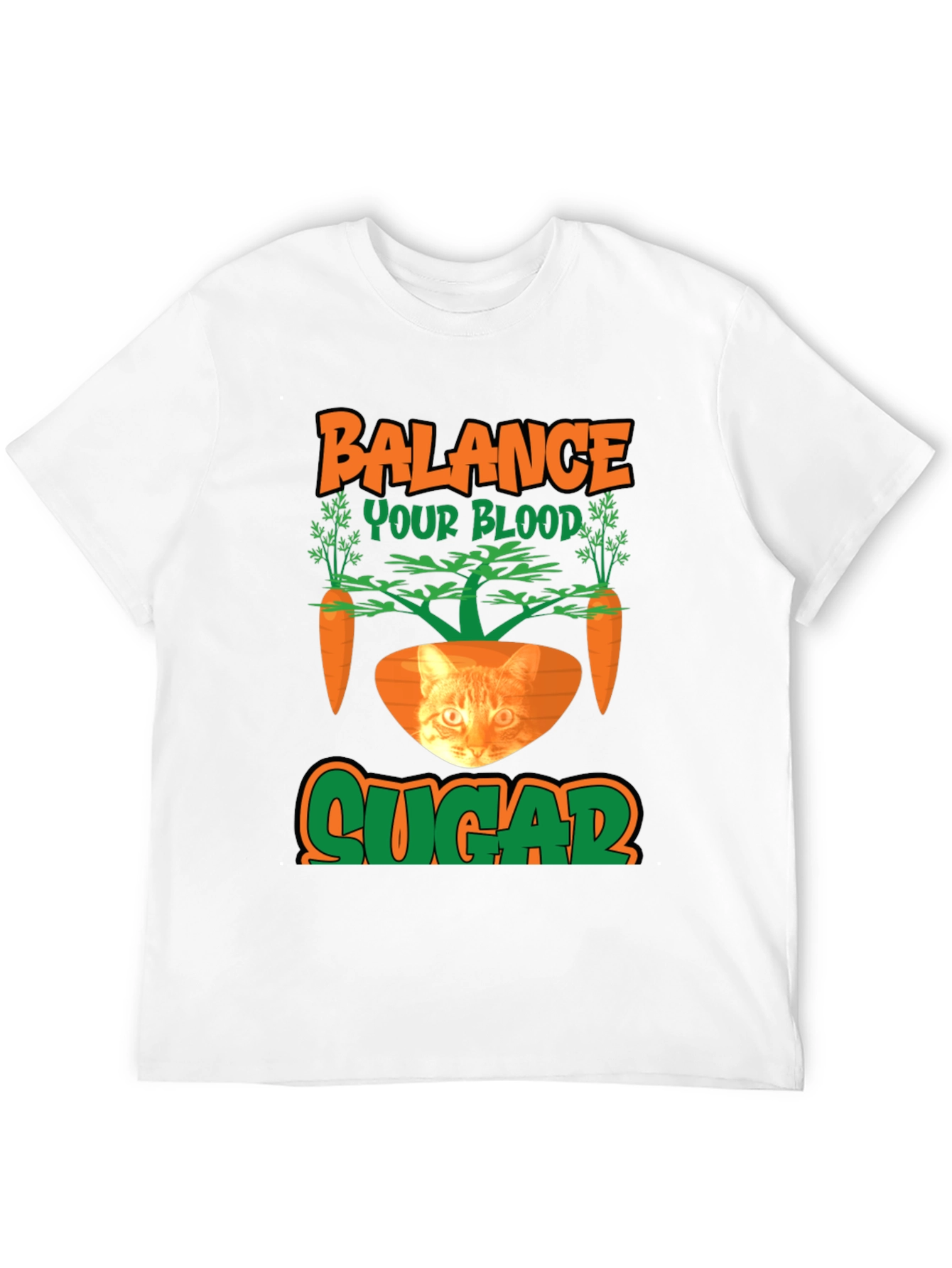 Balance Blood Sugar Cat Carrot T-Shirt