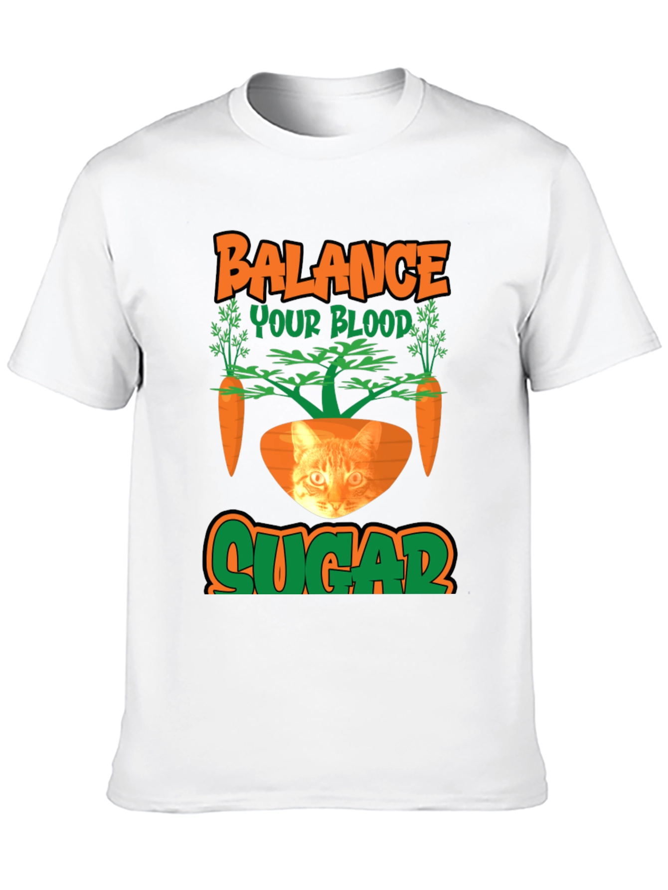 Balance Blood Sugar Cat Carrot T-Shirt