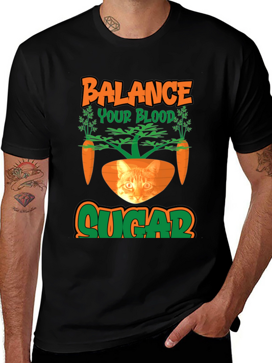 Balance Blood Sugar Cat Carrot T-Shirt
