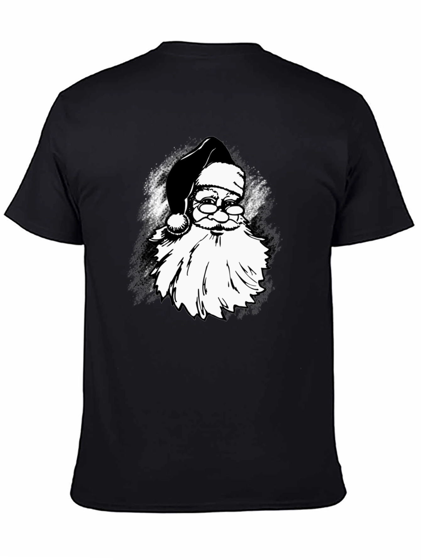Santa Claus Black Graphic Tee