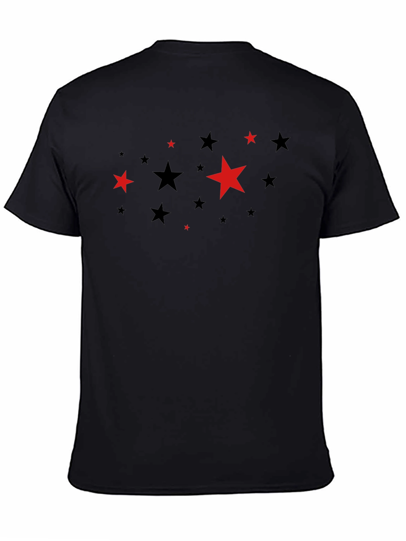 Starry Night T-Shirt: Black Crew Neck Tee