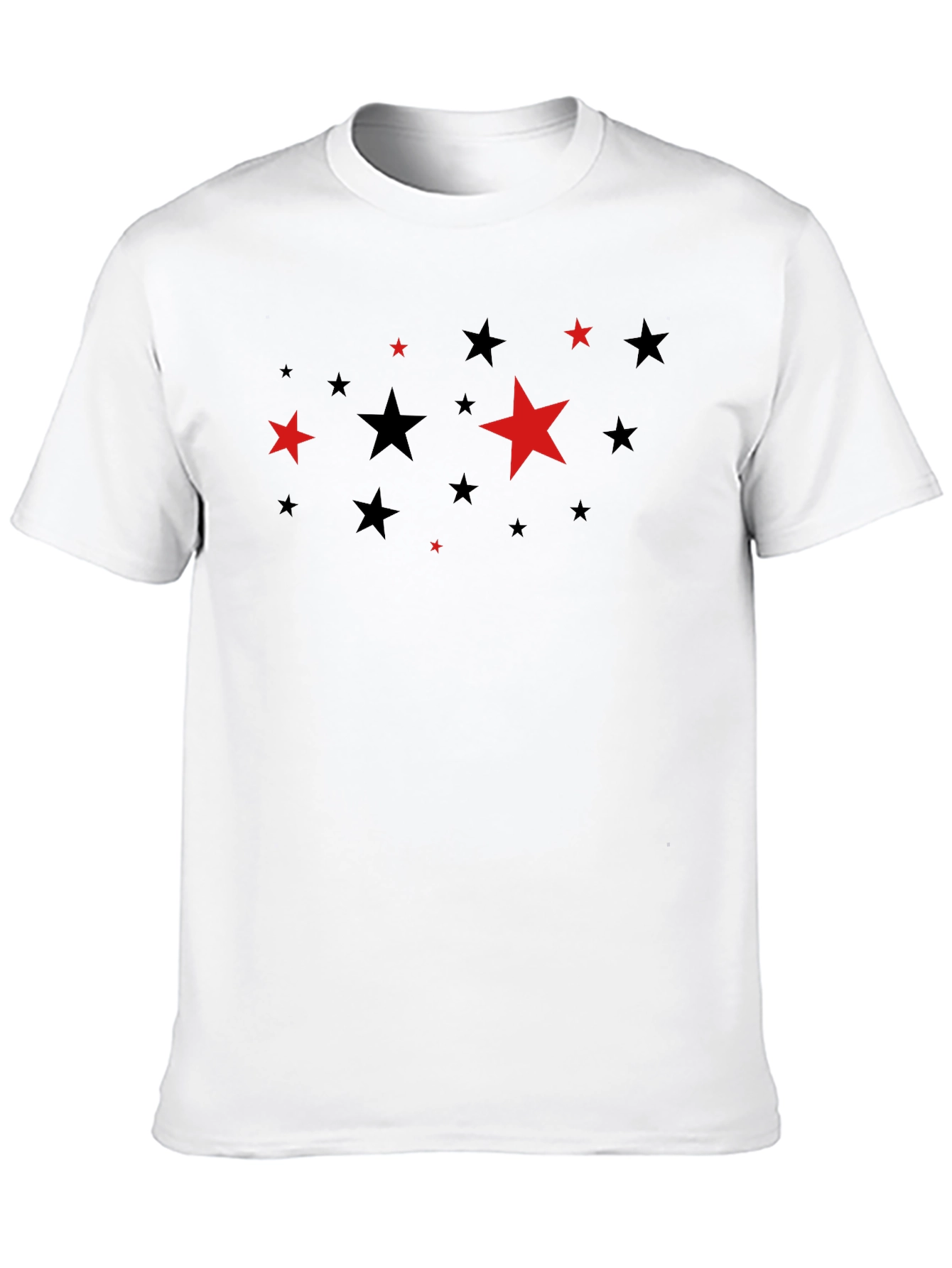 Starry Night T-Shirt: Black Crew Neck Tee
