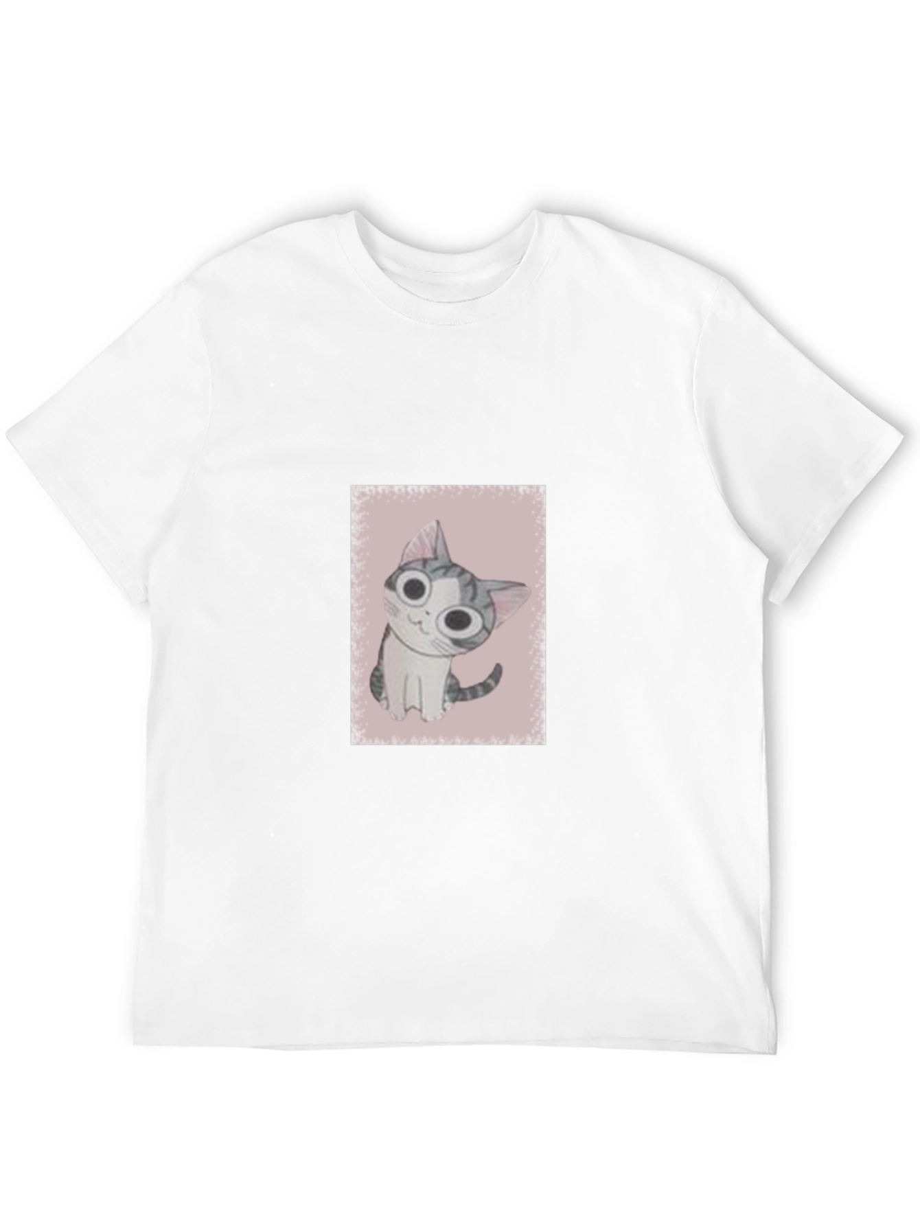 Cute Cat Graphic Black T-Shirt