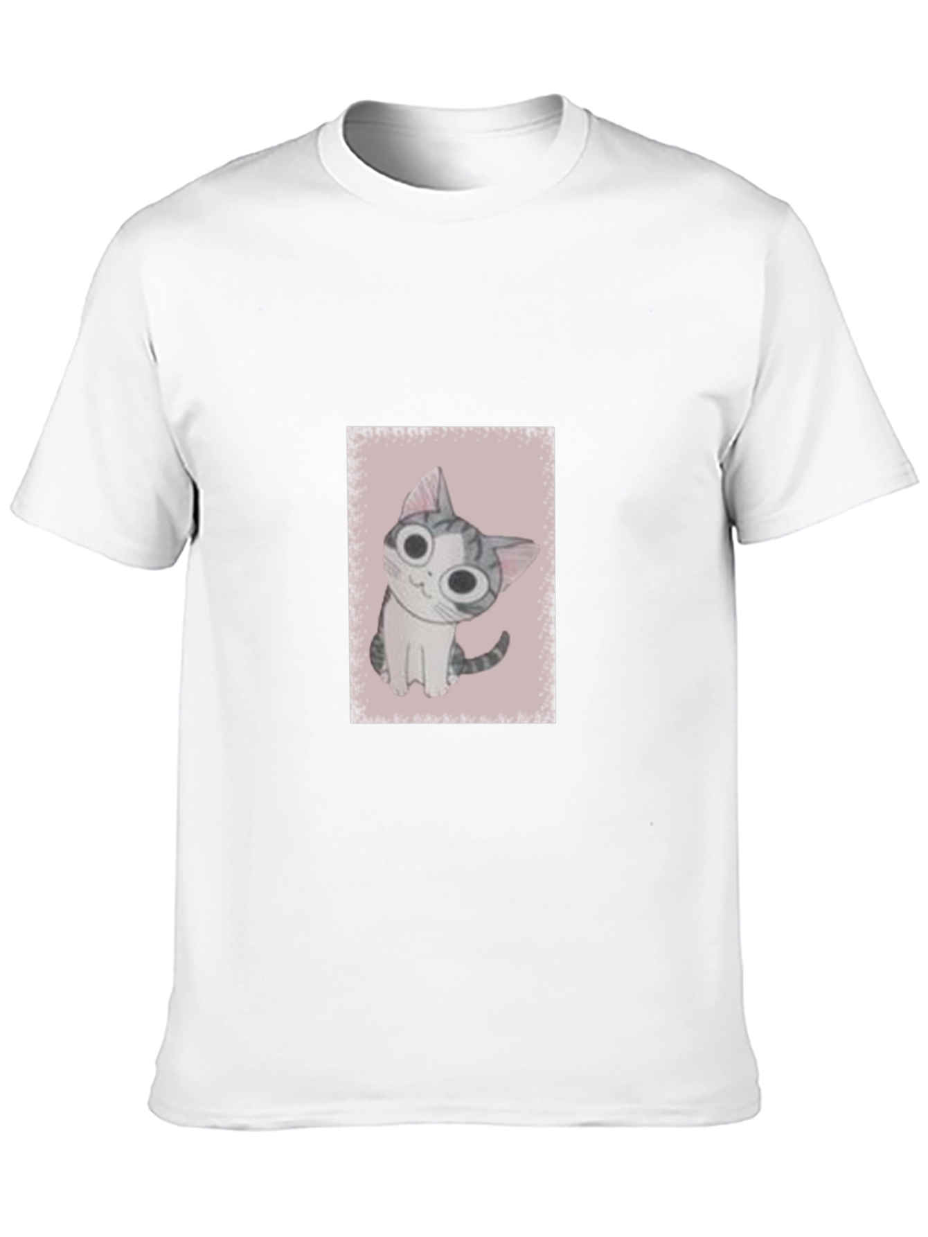 Cute Cat Graphic Black T-Shirt