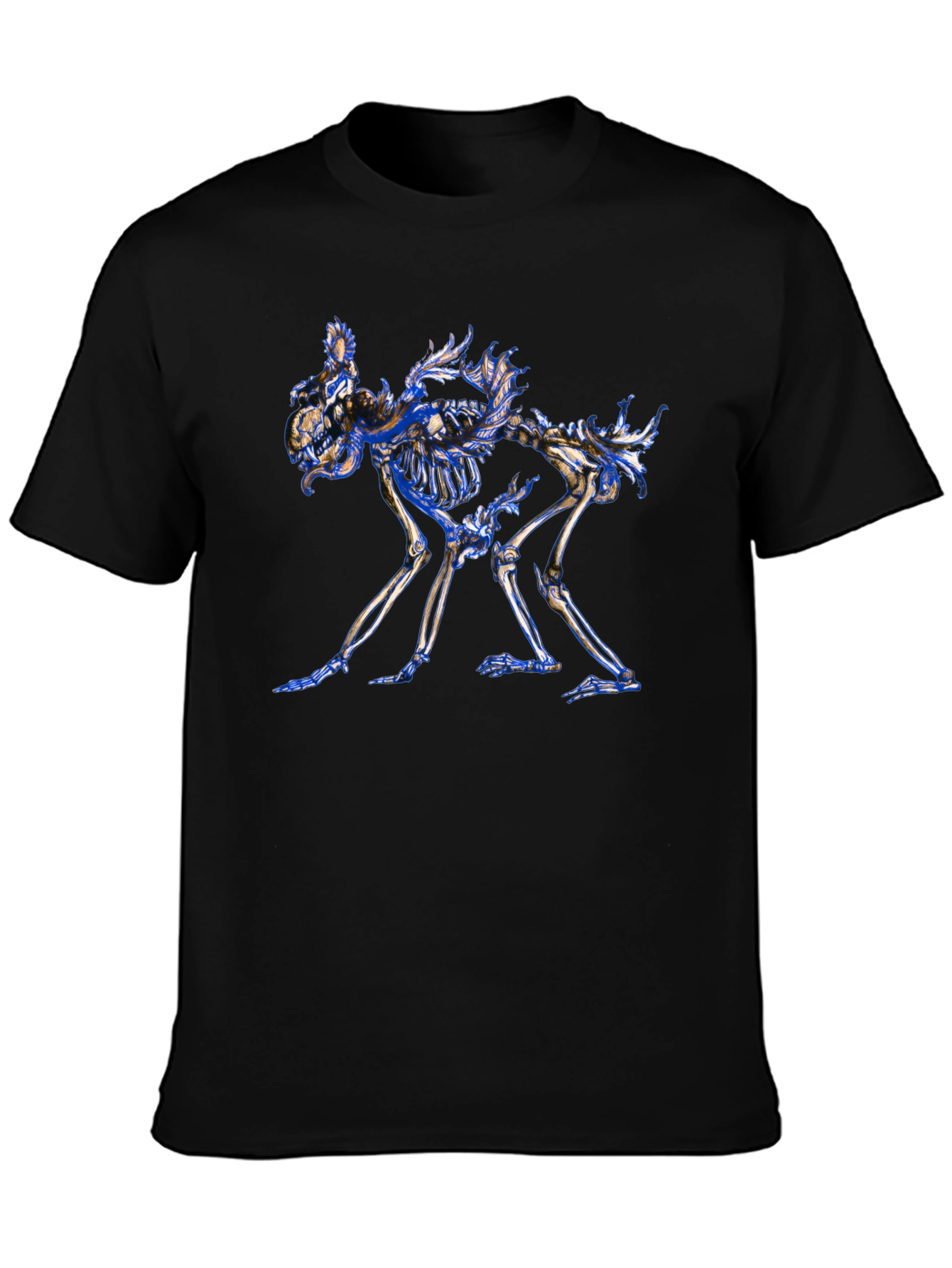 Skeleton Dog Graphic Tee - Unique Art T-Shirt